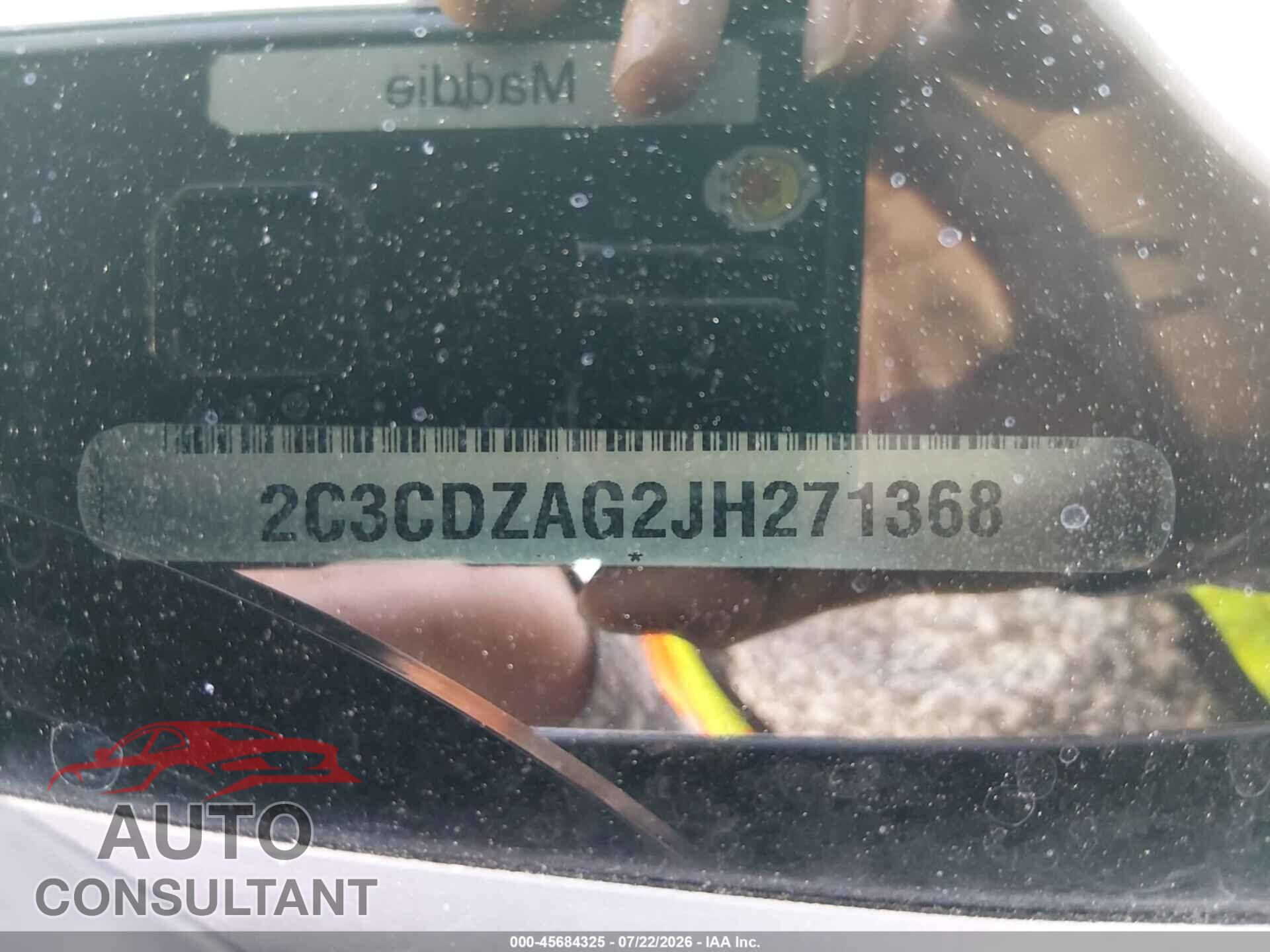 DODGE CHALLENGER 2018 - 2C3CDZAG2JH271368