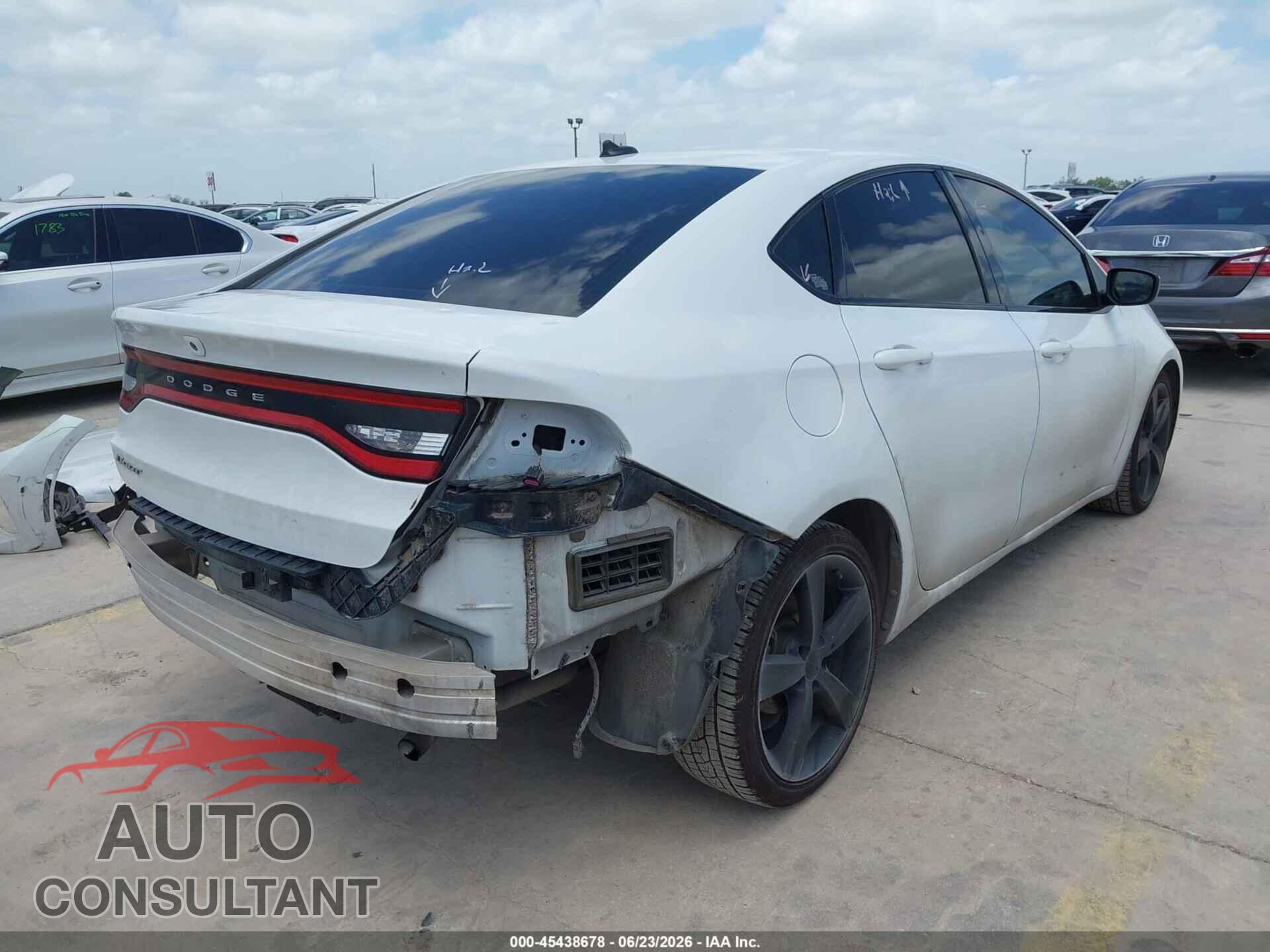 DODGE DART 2015 - 1C3CDFBB2FD146599