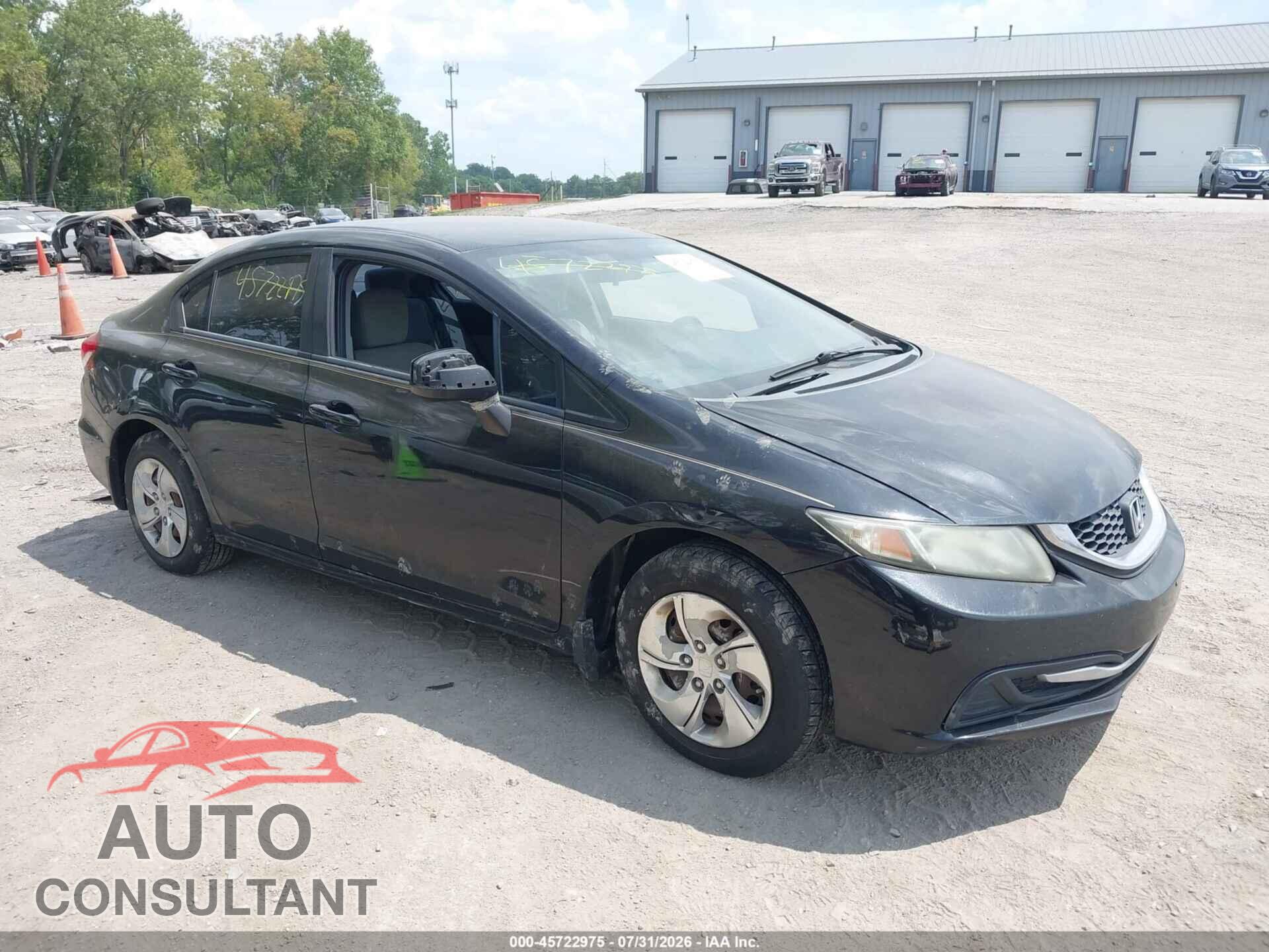 HONDA CIVIC 2013 - 19XFB2F54DE095176