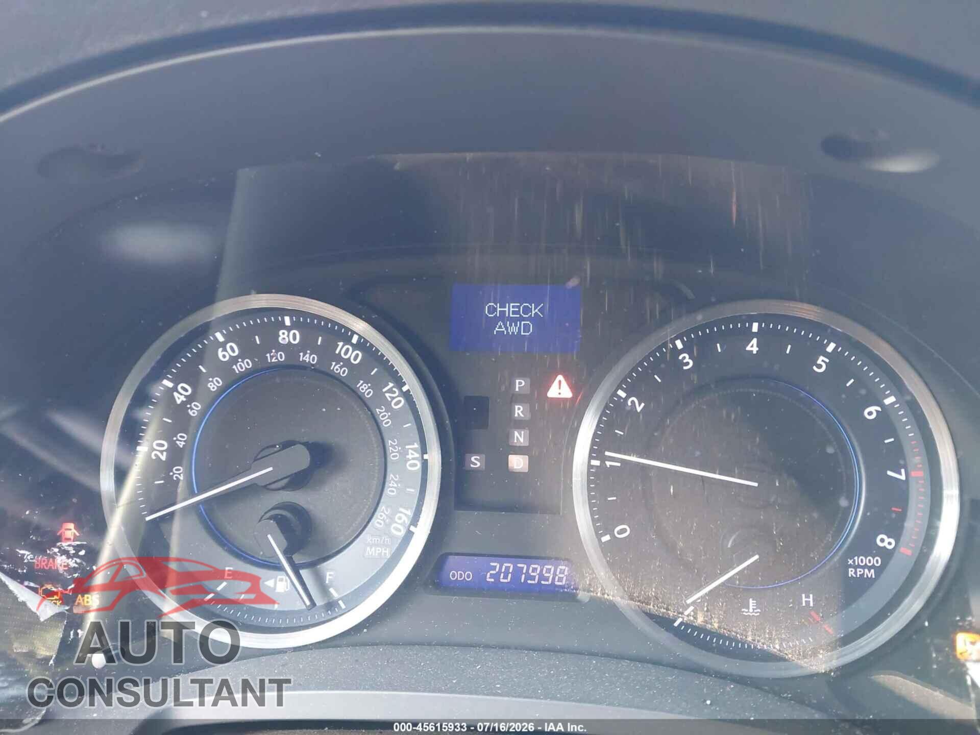 LEXUS IS 250 2011 - JTHCF5C22B5046083