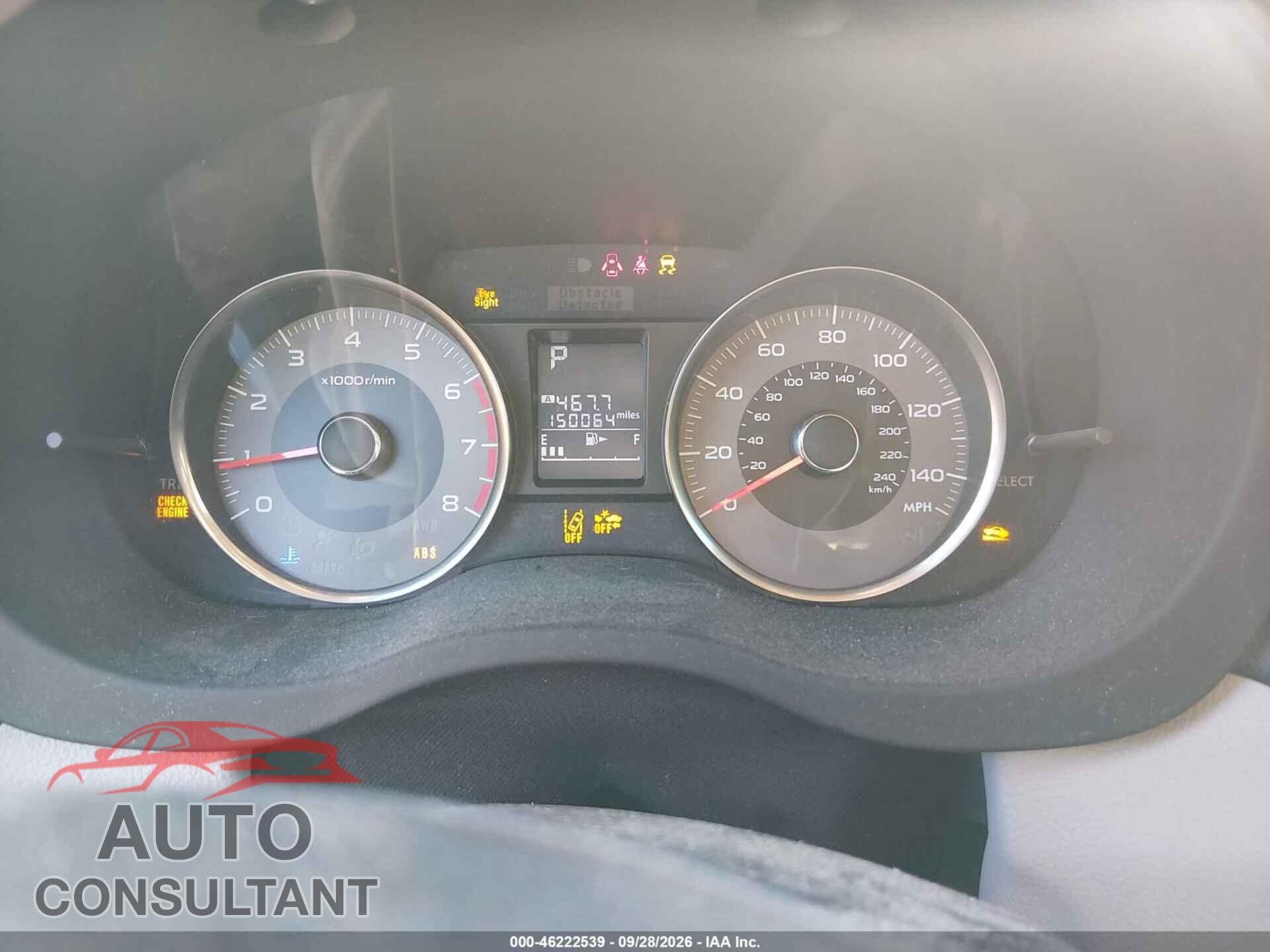 SUBARU FORESTER 2015 - JF2SJAGC2FH438574