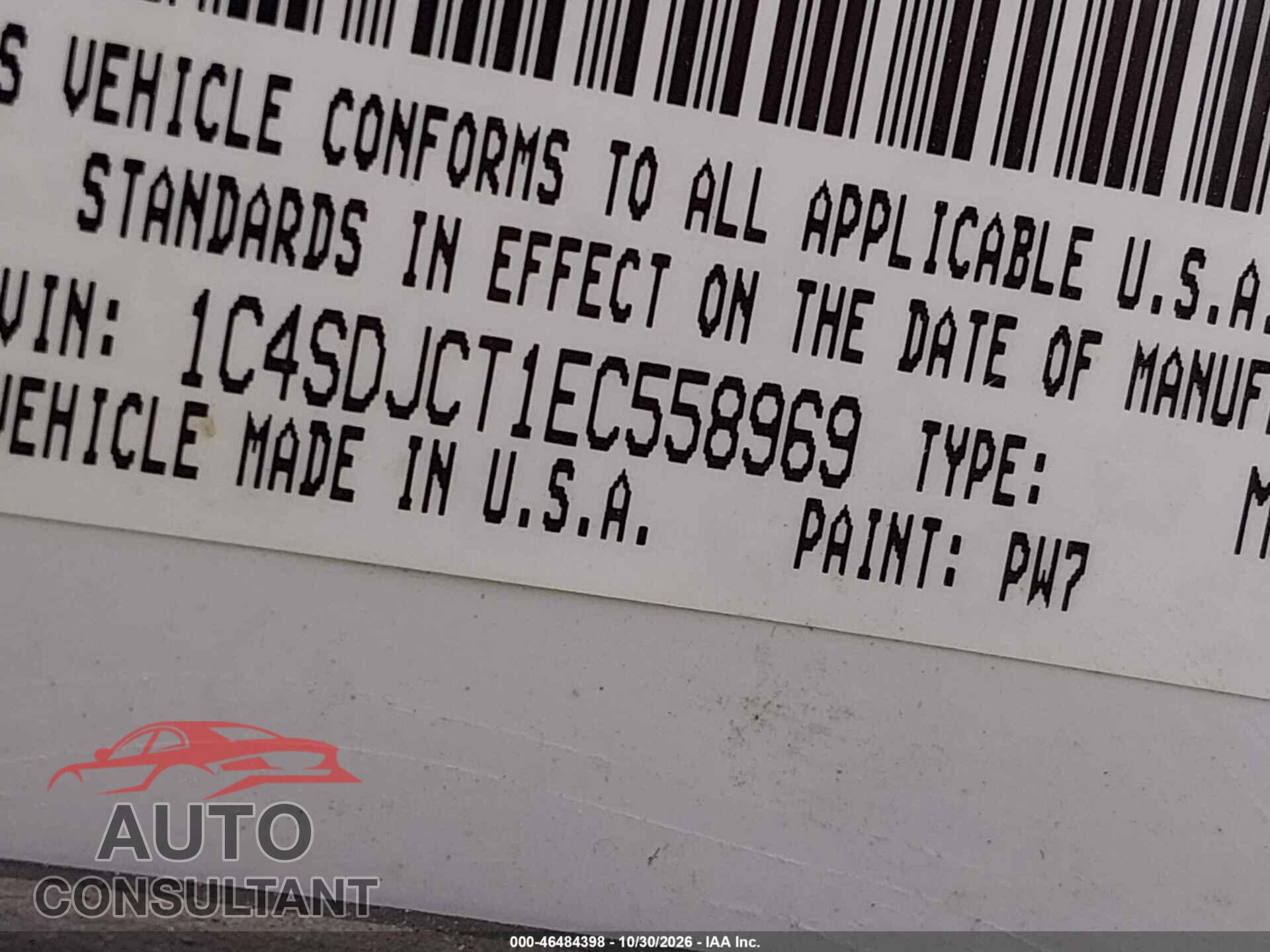 DODGE DURANGO 2014 - 1C4SDJCT1EC558969