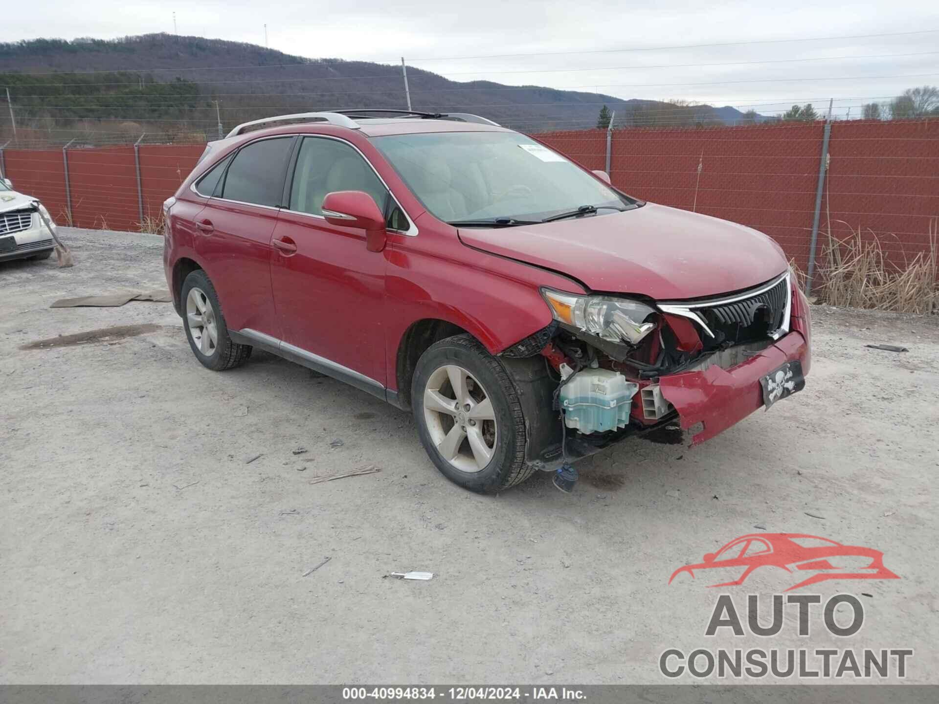 LEXUS RX 350 2010 - 2T2BK1BA7AC059581