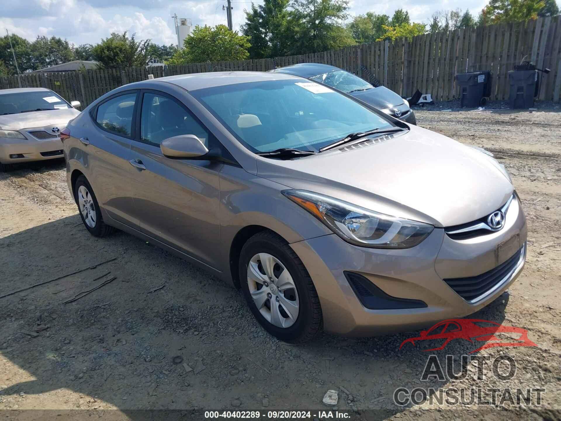 HYUNDAI ELANTRA 2016 - 5NPDH4AE8GH746432