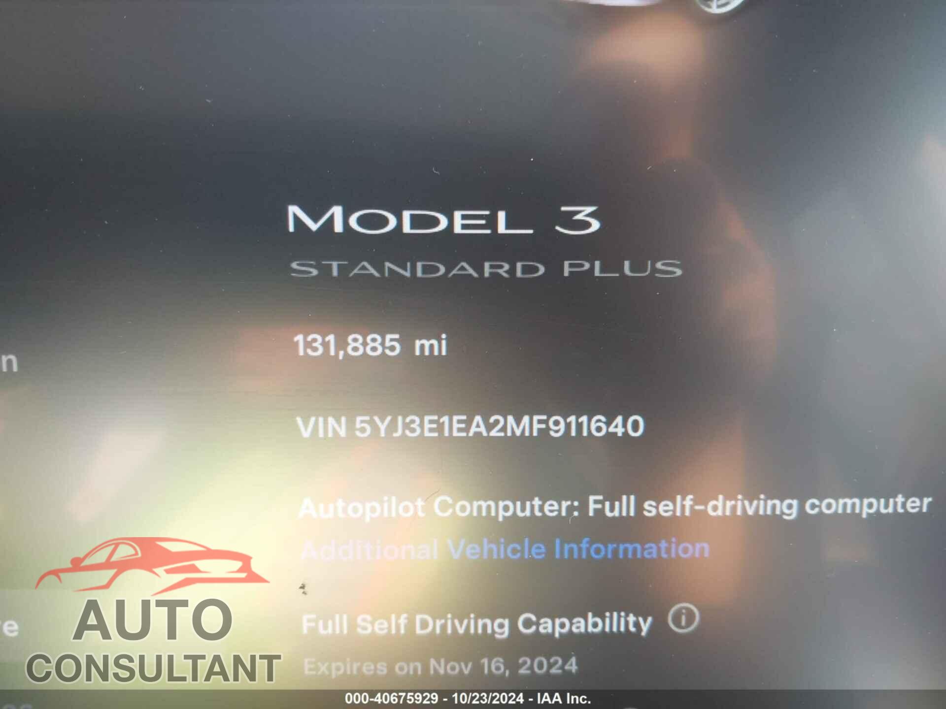TESLA MODEL 3 2021 - 5YJ3E1EA2MF911640