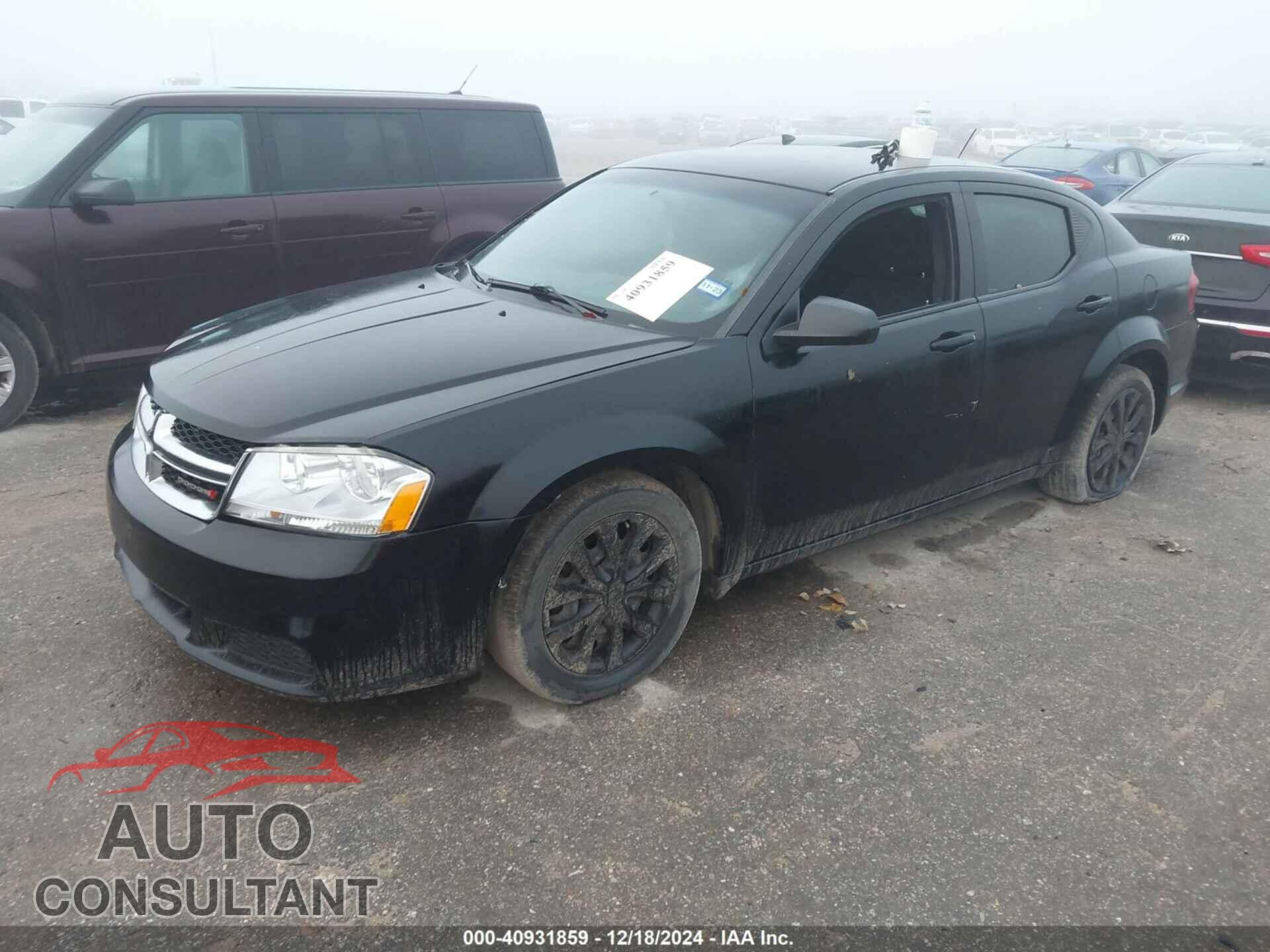 DODGE AVENGER 2012 - 1C3CDZAB2CN220256