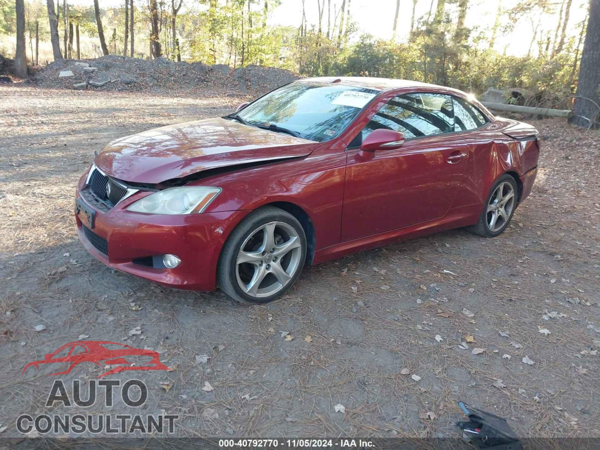 LEXUS IS 250C 2010 - JTHFF2C2XA2501810