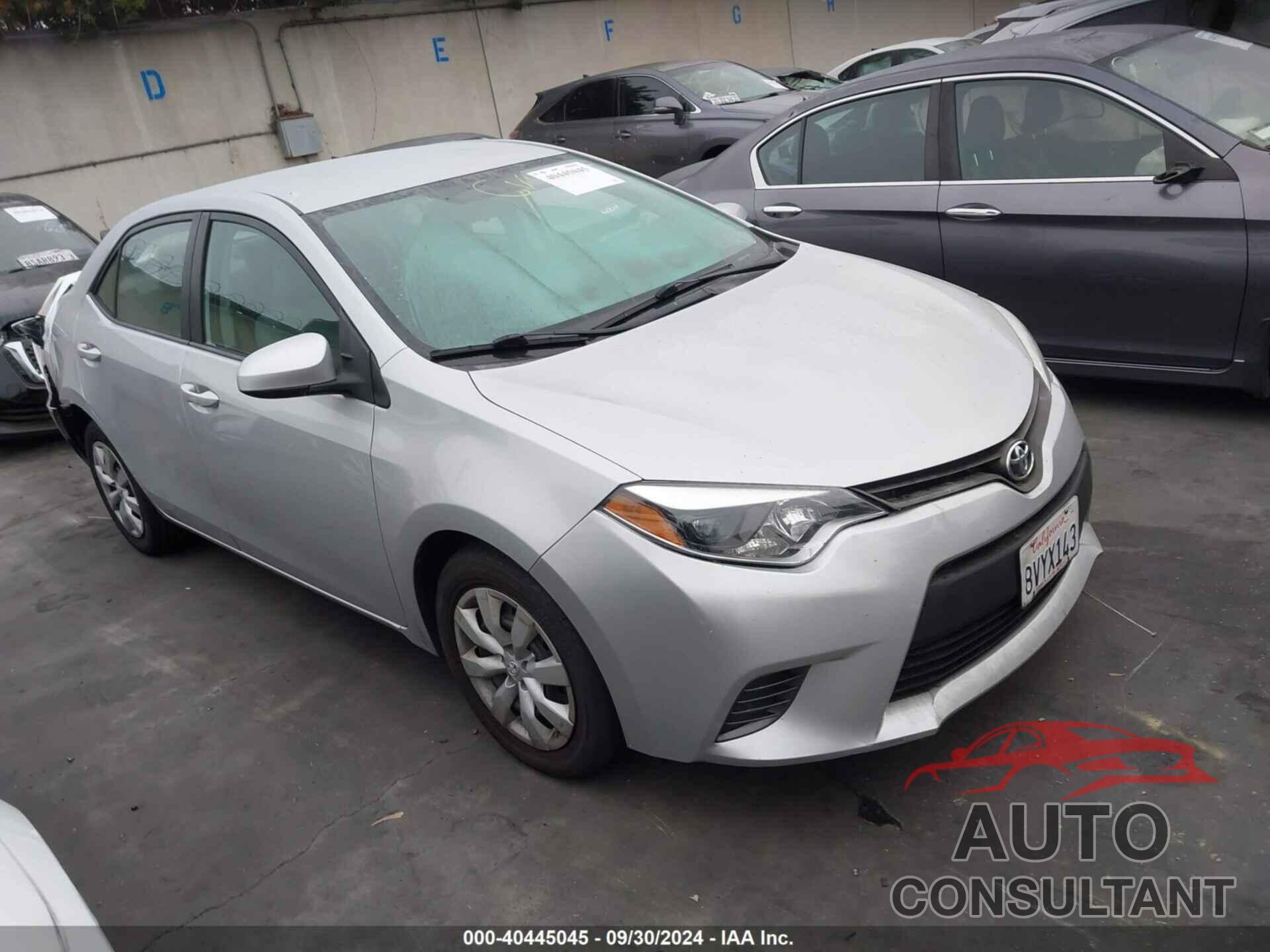 TOYOTA COROLLA 2016 - 2T1BURHE1GC685434