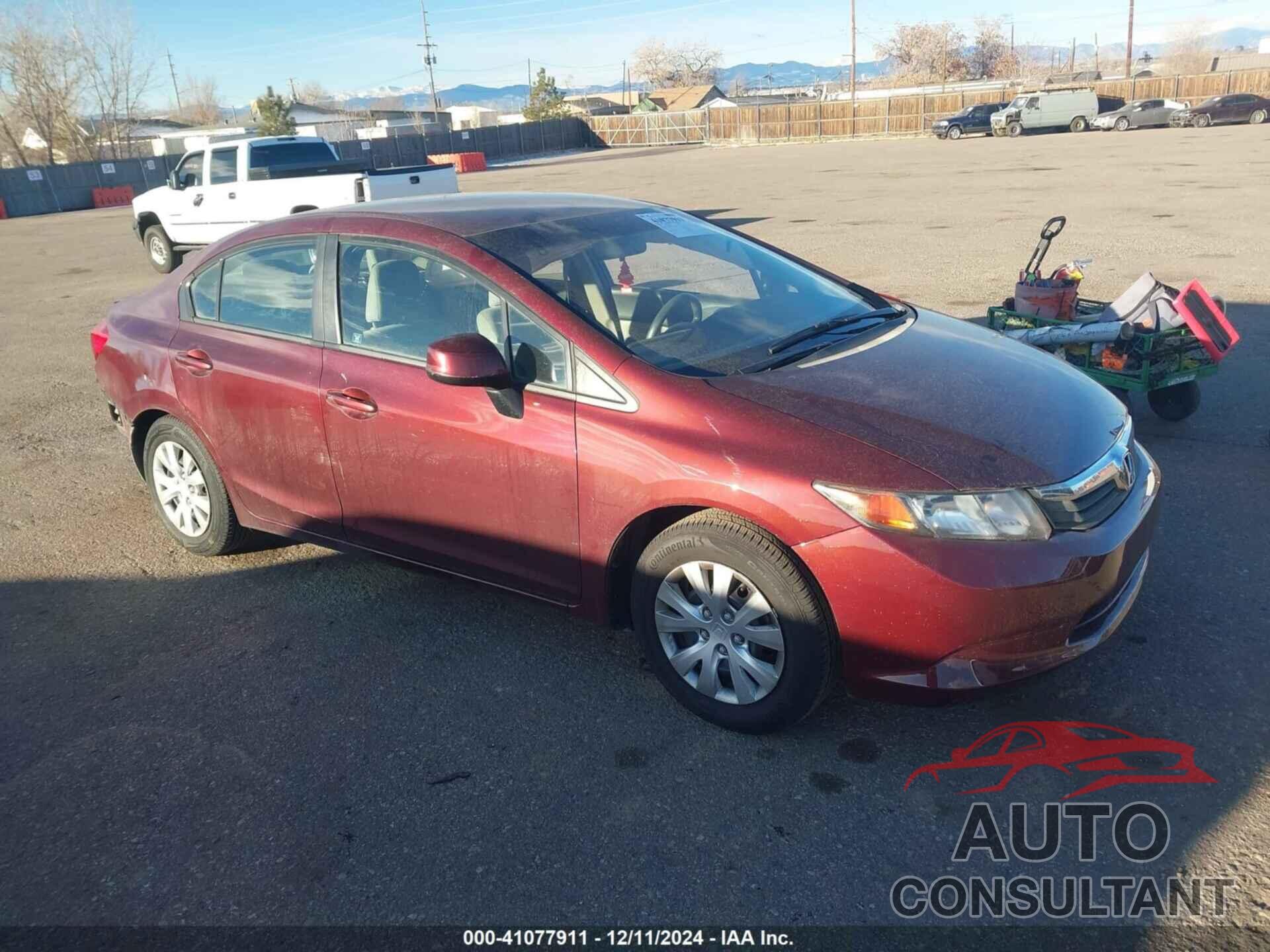HONDA CIVIC 2012 - 2HGFB2F58CH604576