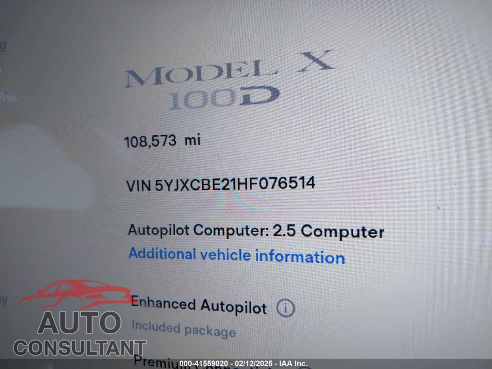 TESLA MODEL X 2017 - 5YJXCBE21HF076514