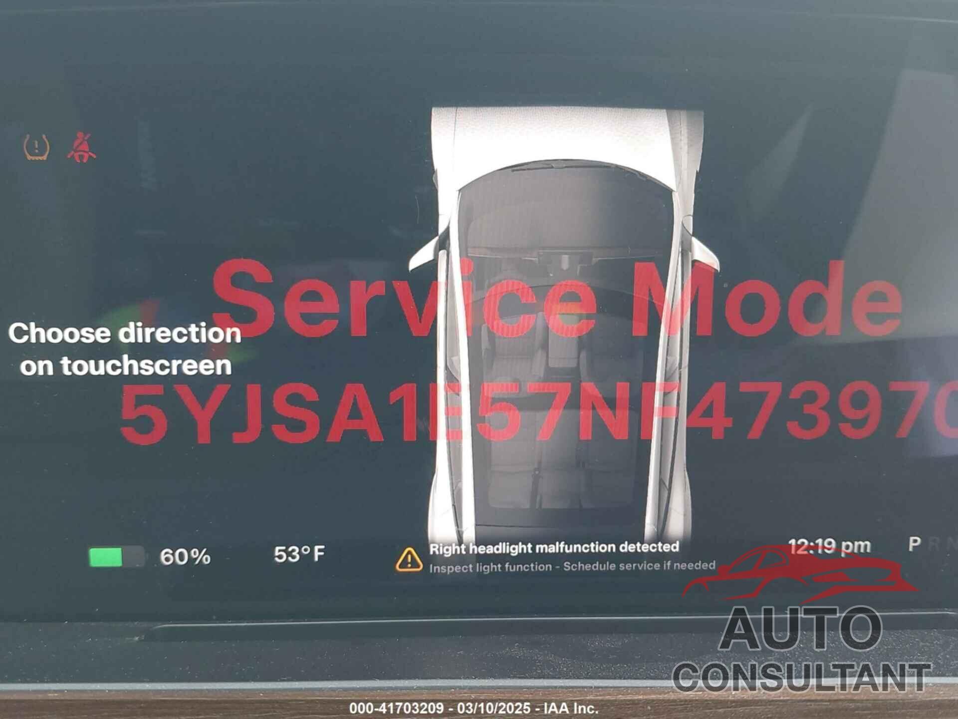 TESLA MODEL S 2022 - 5YJSA1E57NF473970