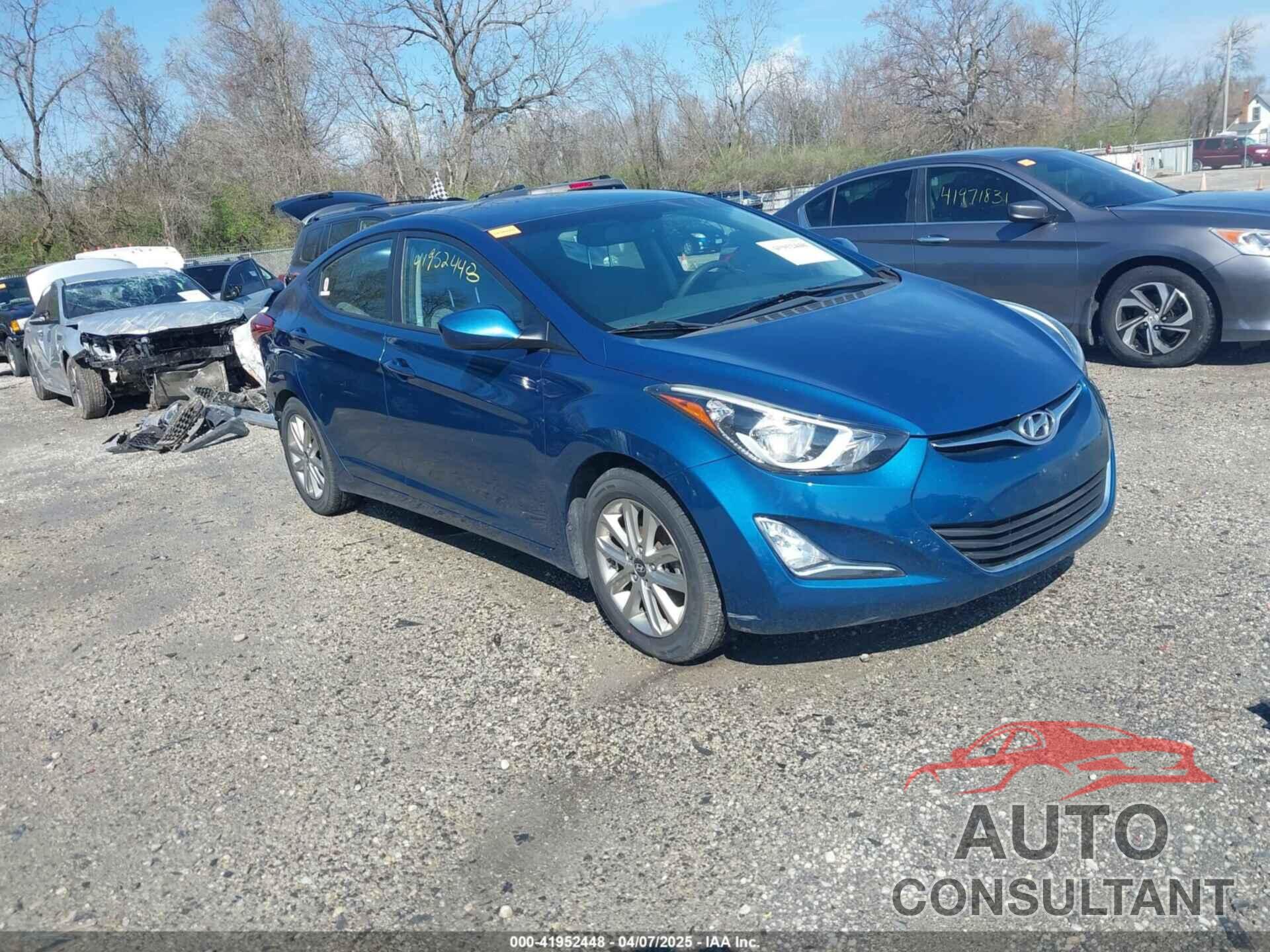 HYUNDAI ELANTRA 2016 - KMHDH4AE2GU544736