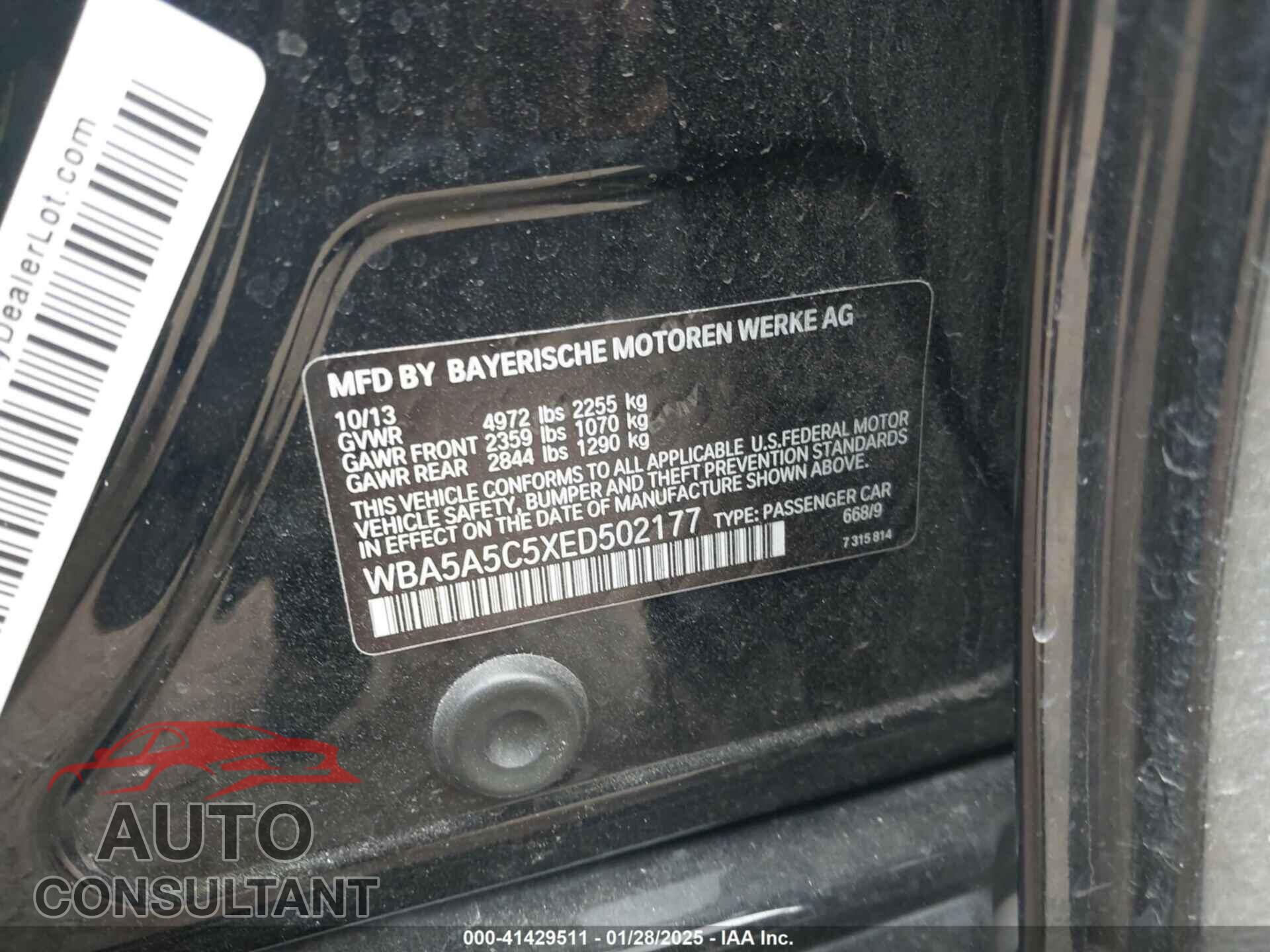 BMW 528I 2014 - WBA5A5C5XED502177