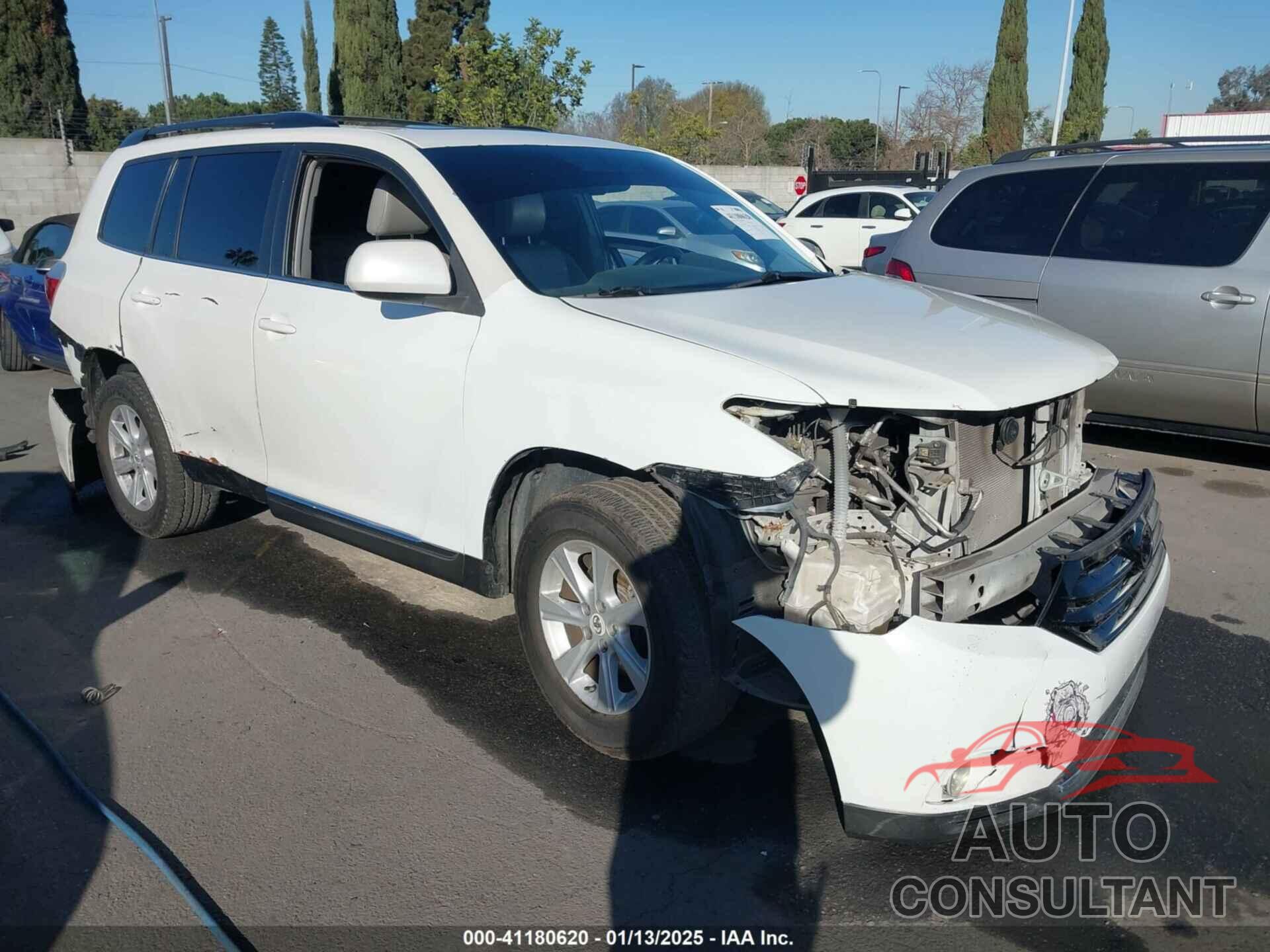TOYOTA HIGHLANDER 2012 - 5TDBK3EHXCS165977