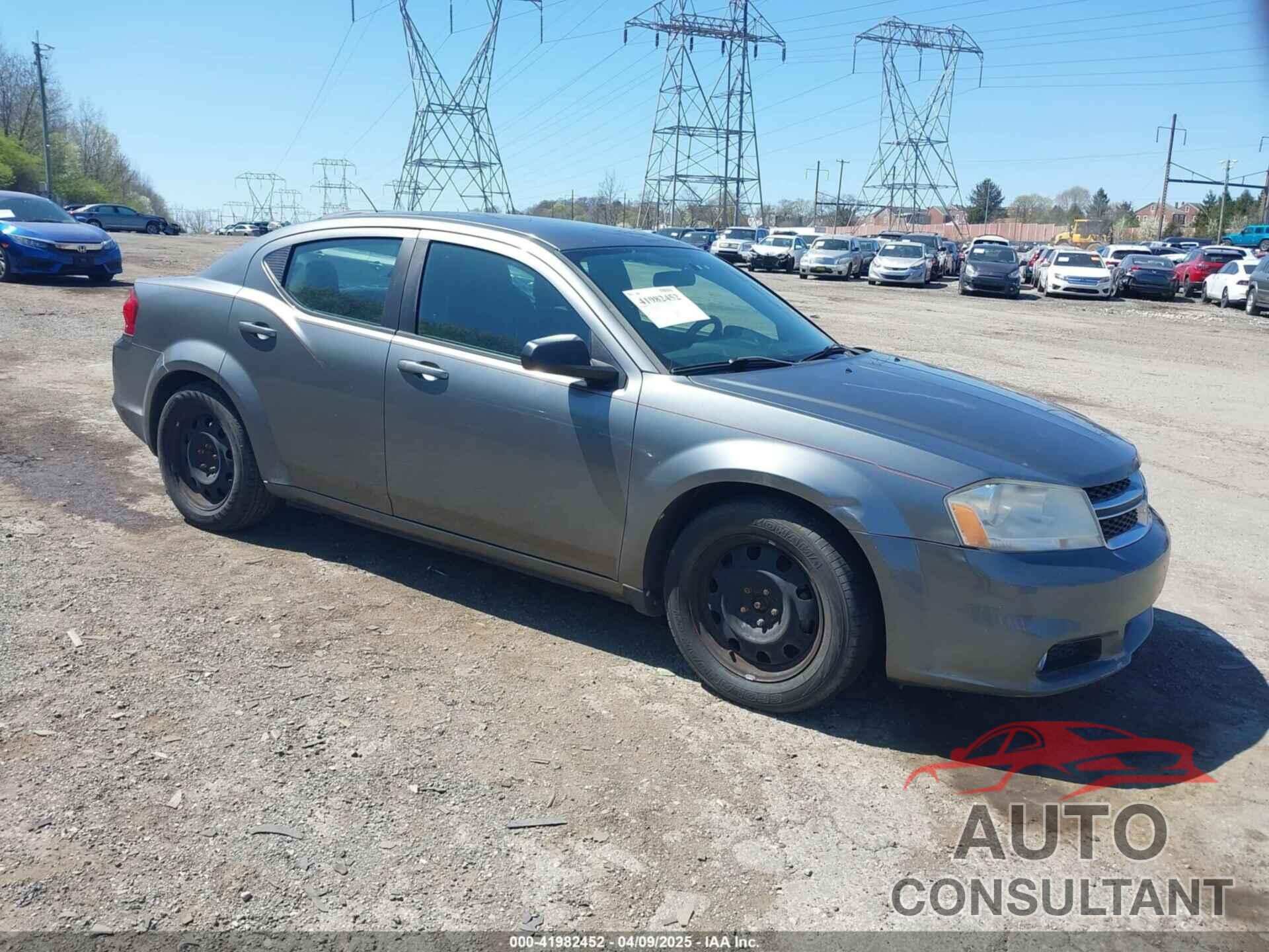 DODGE AVENGER 2012 - 1C3CDZAB4CN206908