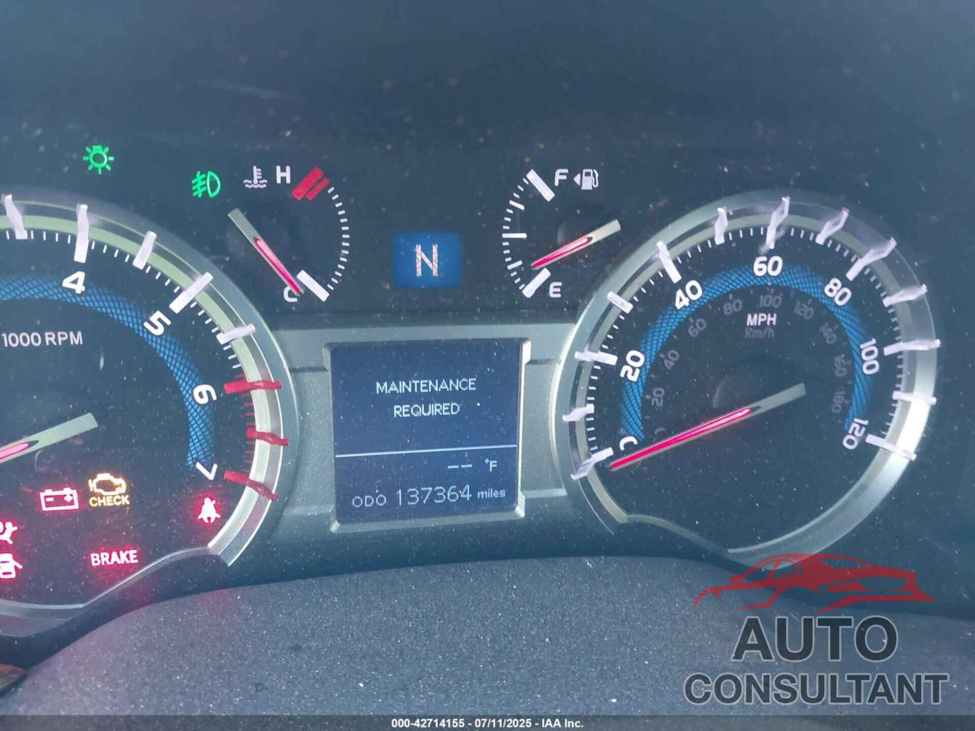 TOYOTA 4RUNNER 2016 - JTEBU5JR1G5389604