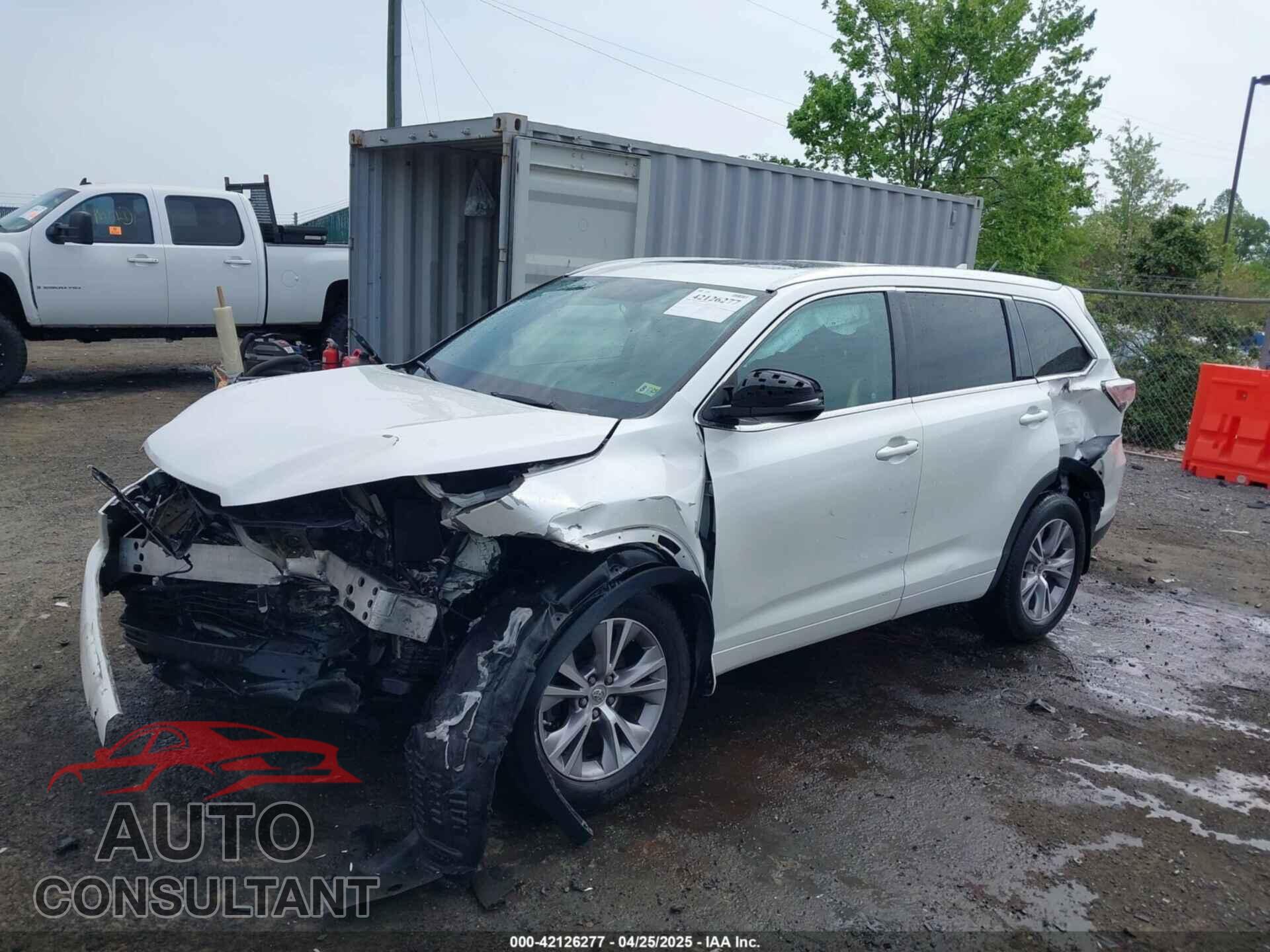 TOYOTA HIGHLANDER 2015 - 5TDJKRFH2FS131663