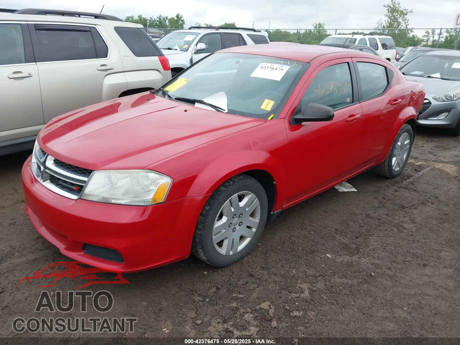 DODGE AVENGER 2013 - 1C3CDZAB5DN618014