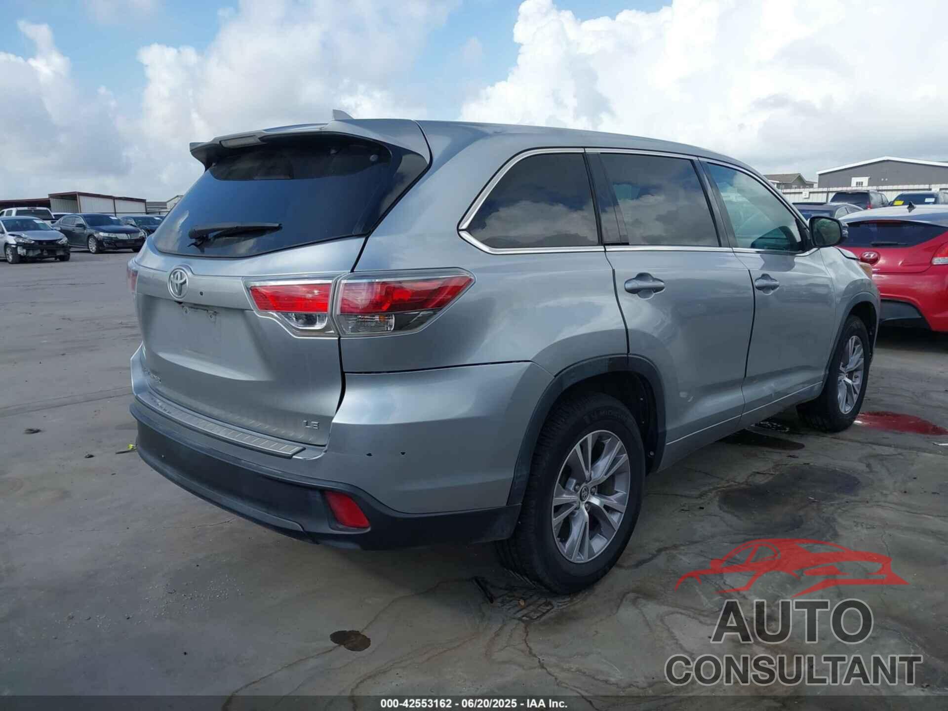 TOYOTA HIGHLANDER 2016 - 5TDZKRFH1GS169695