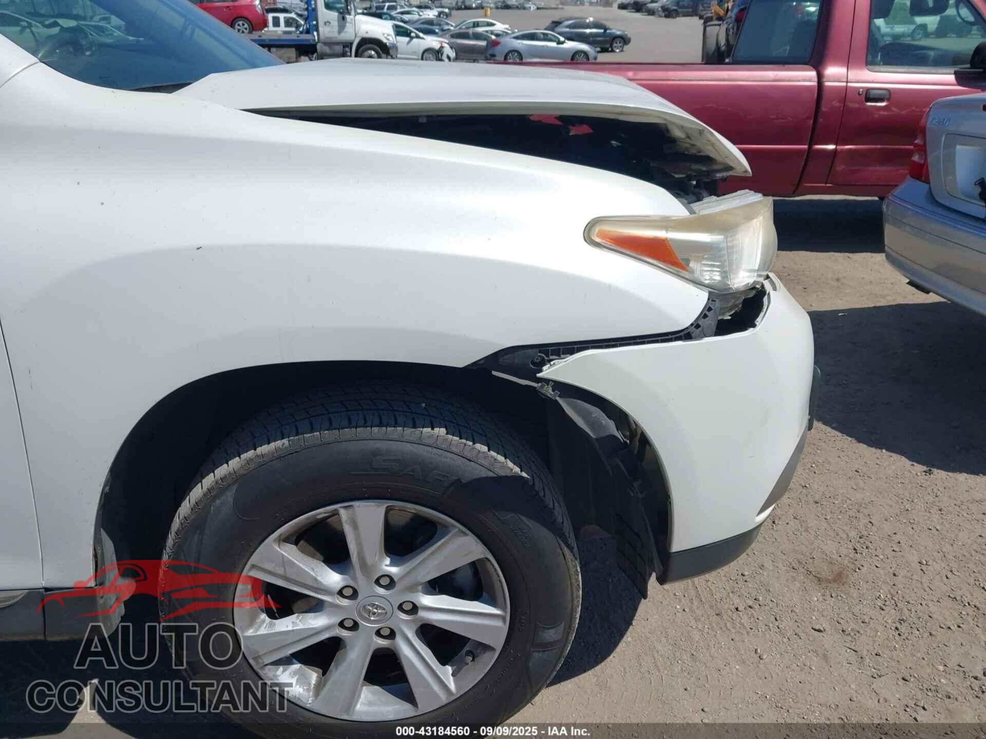 TOYOTA HIGHLANDER 2013 - 5TDZK3EH8DS118785