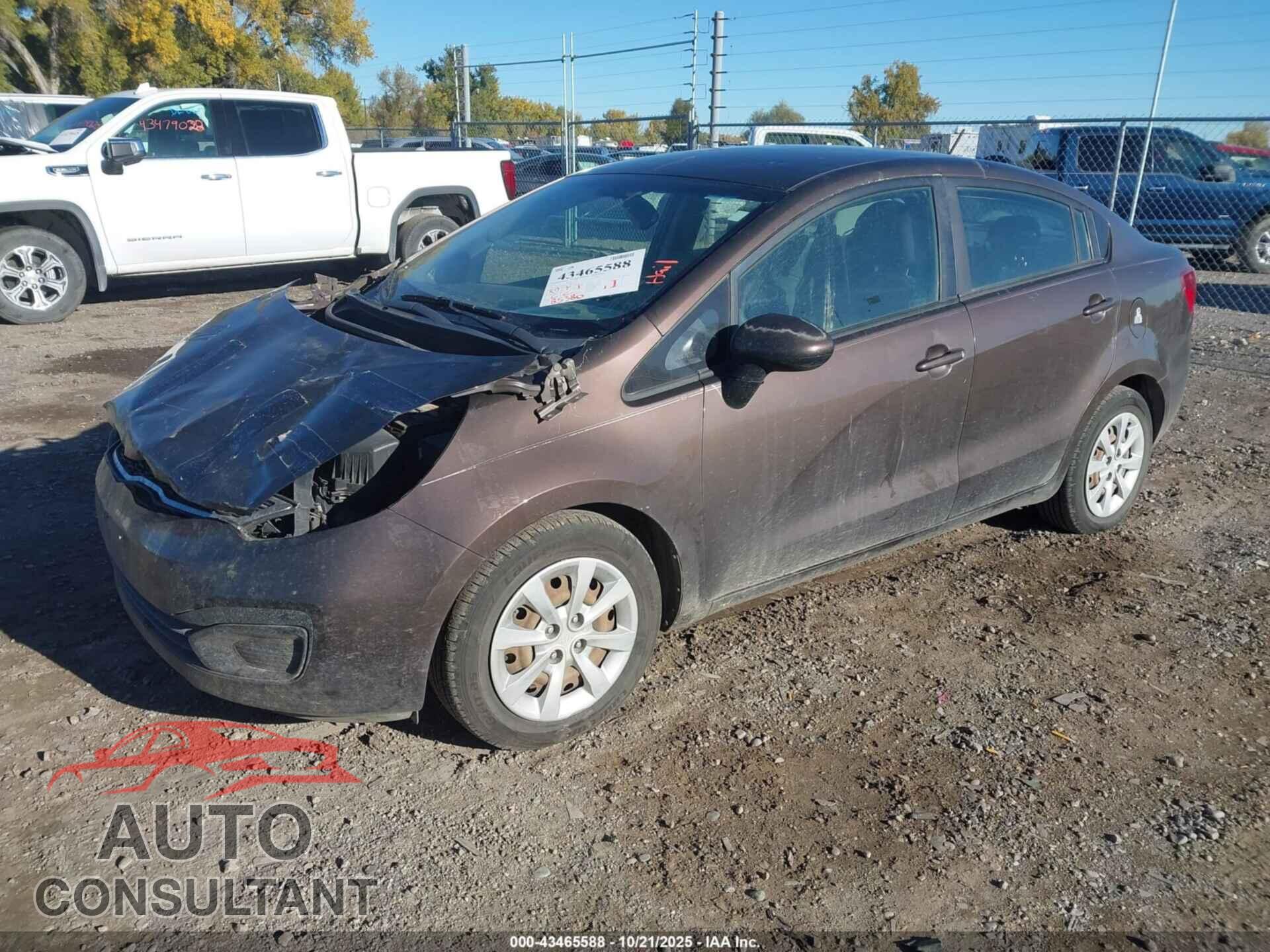 KIA RIO 2012 - KNADN4A32C6091113