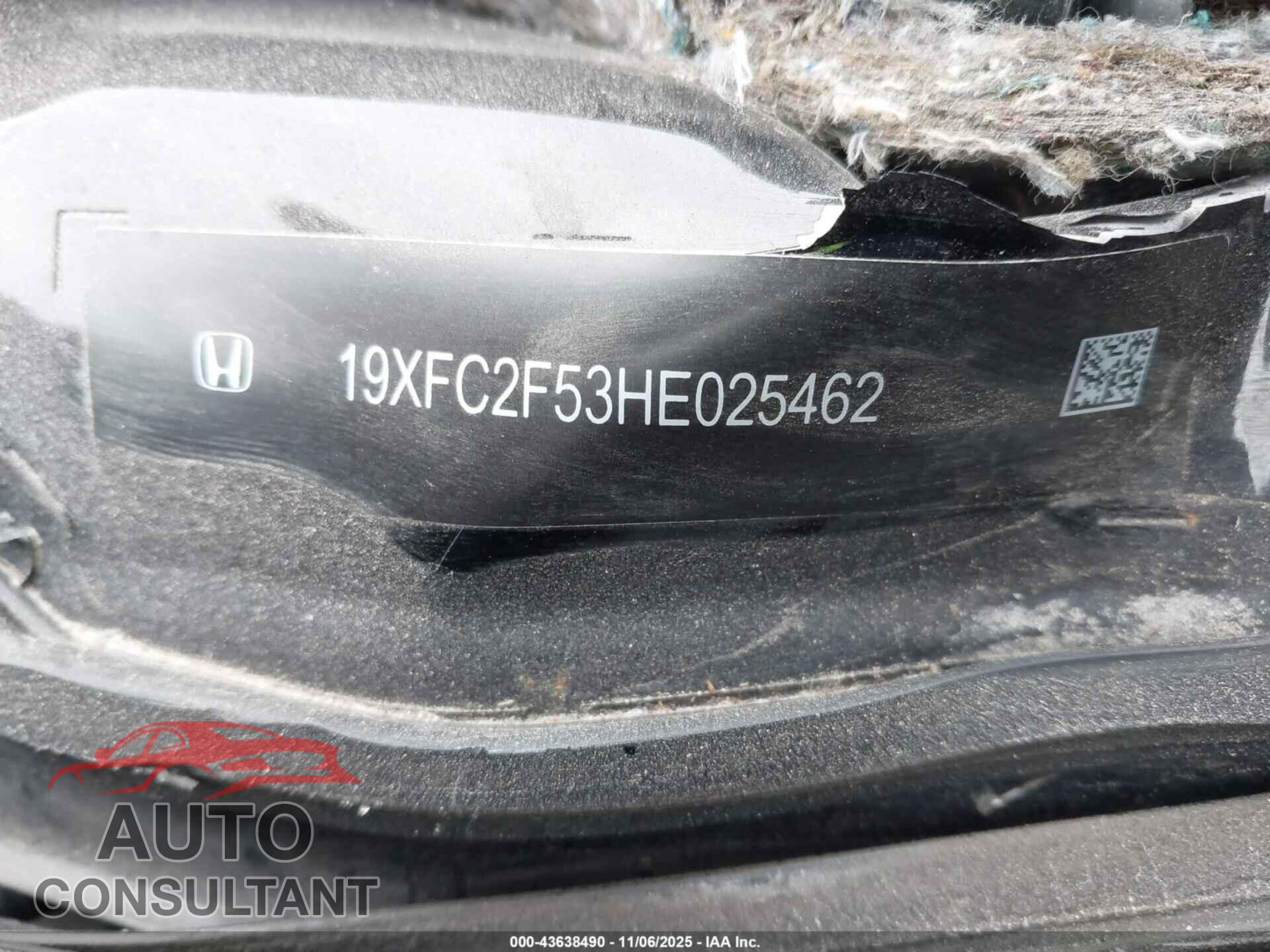 HONDA CIVIC 2017 - 19XFC2F53HE025462