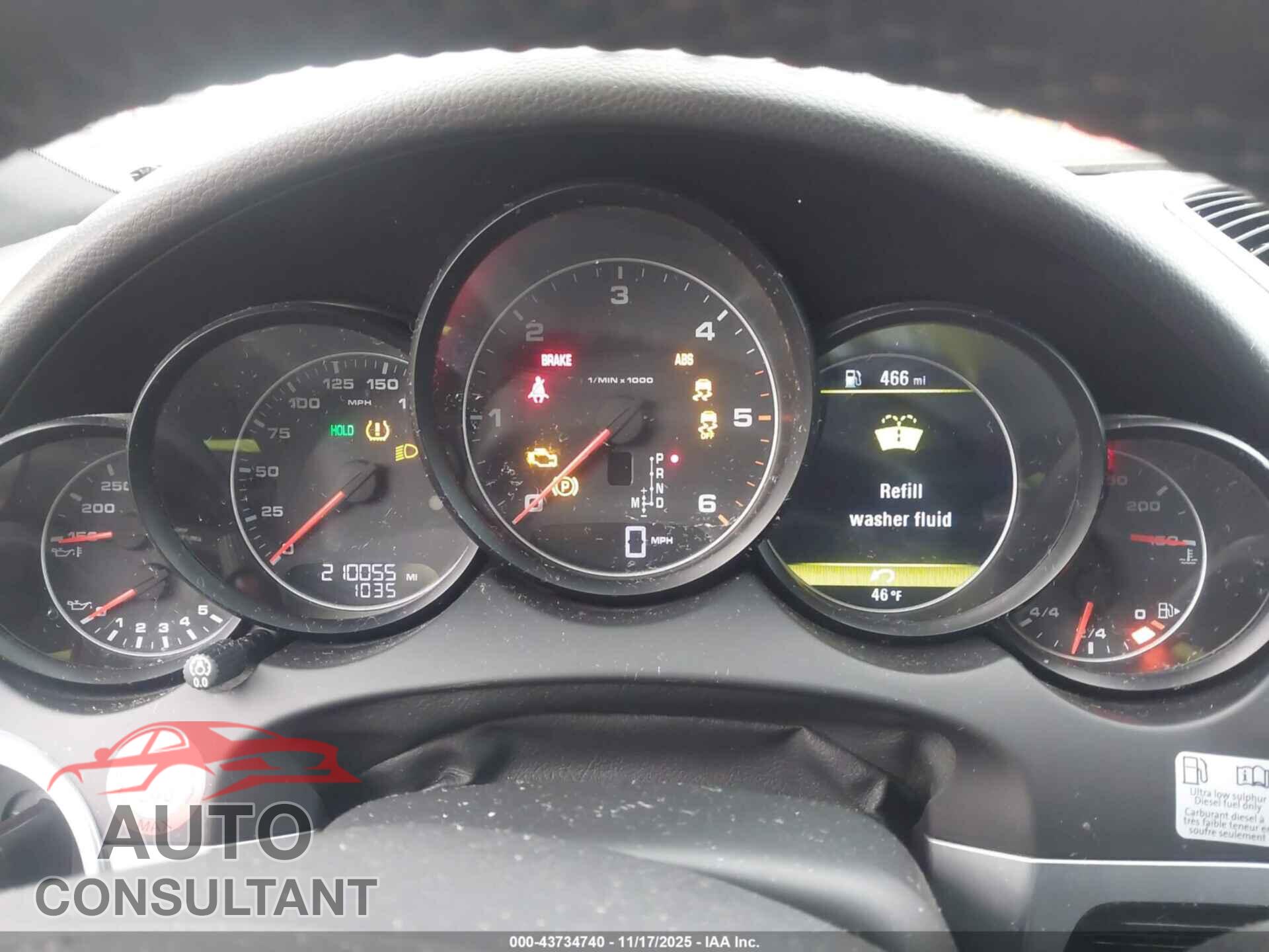 PORSCHE CAYENNE 2013 - WP1AF2A22DLA43868