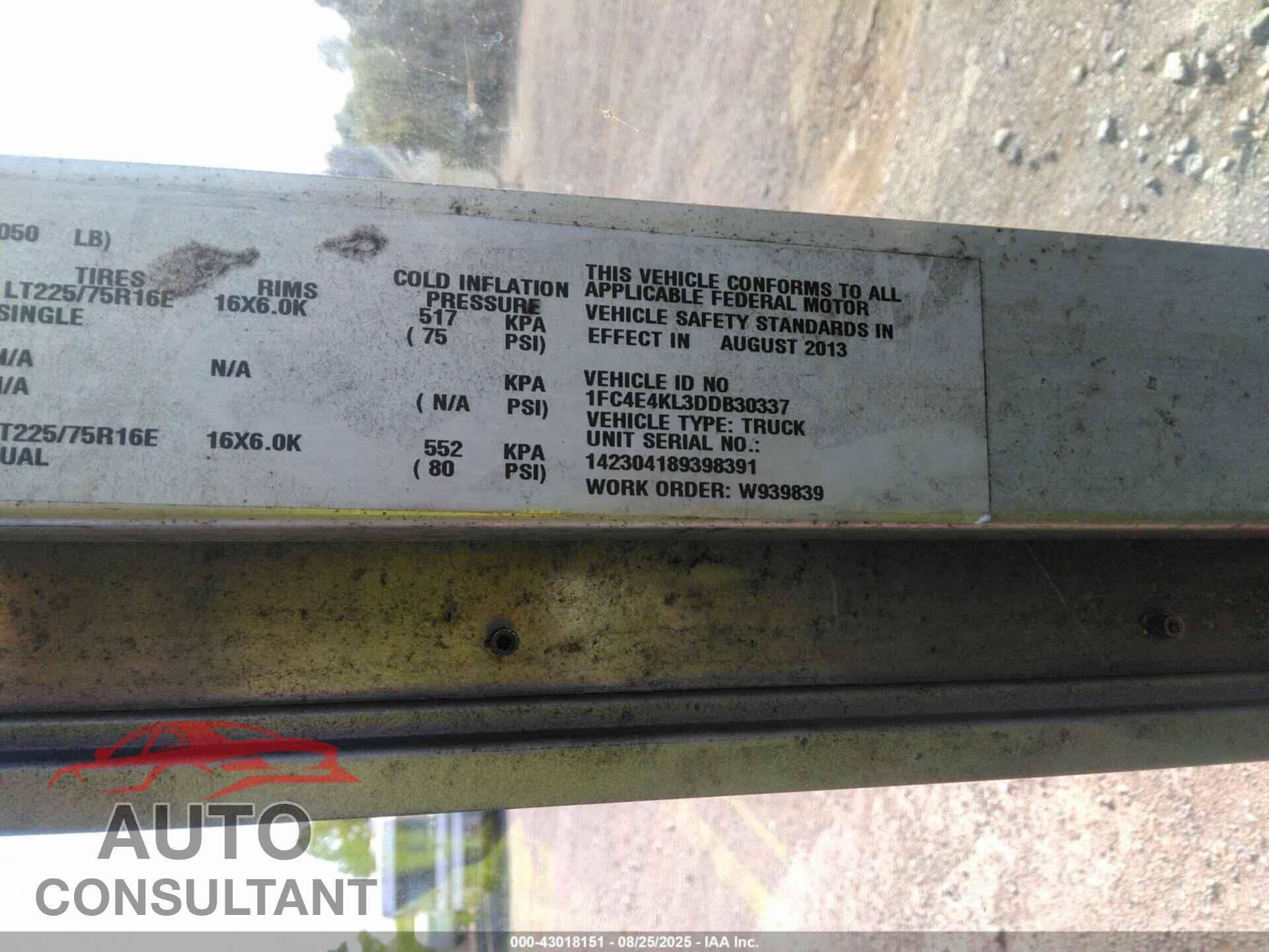 FORD E-450 STRIPPED 2013 - 1FC4E4KL3DDB30337