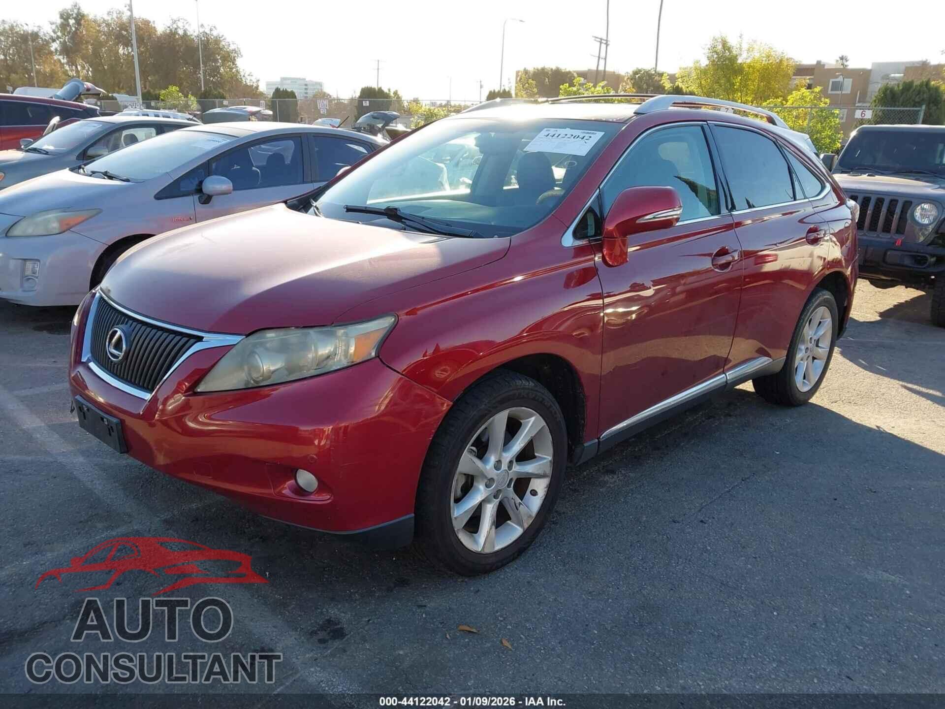 LEXUS RX 350 2011 - 2T2BK1BA2BC090576