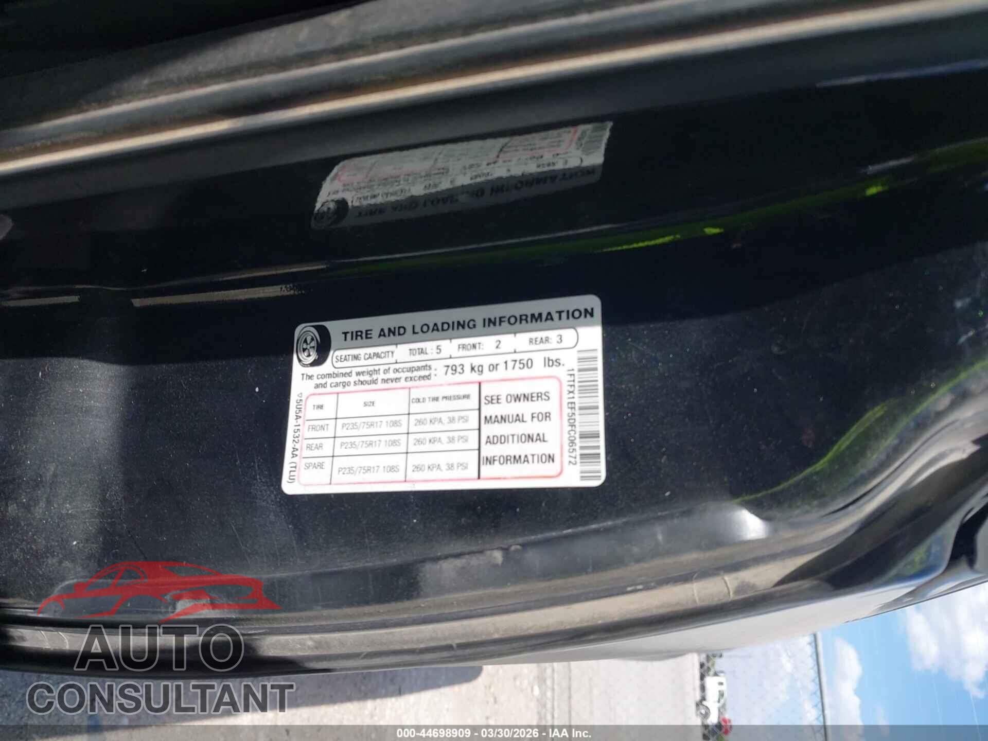 FORD F-150 2012 - 1FTFX1CF1CFA48099