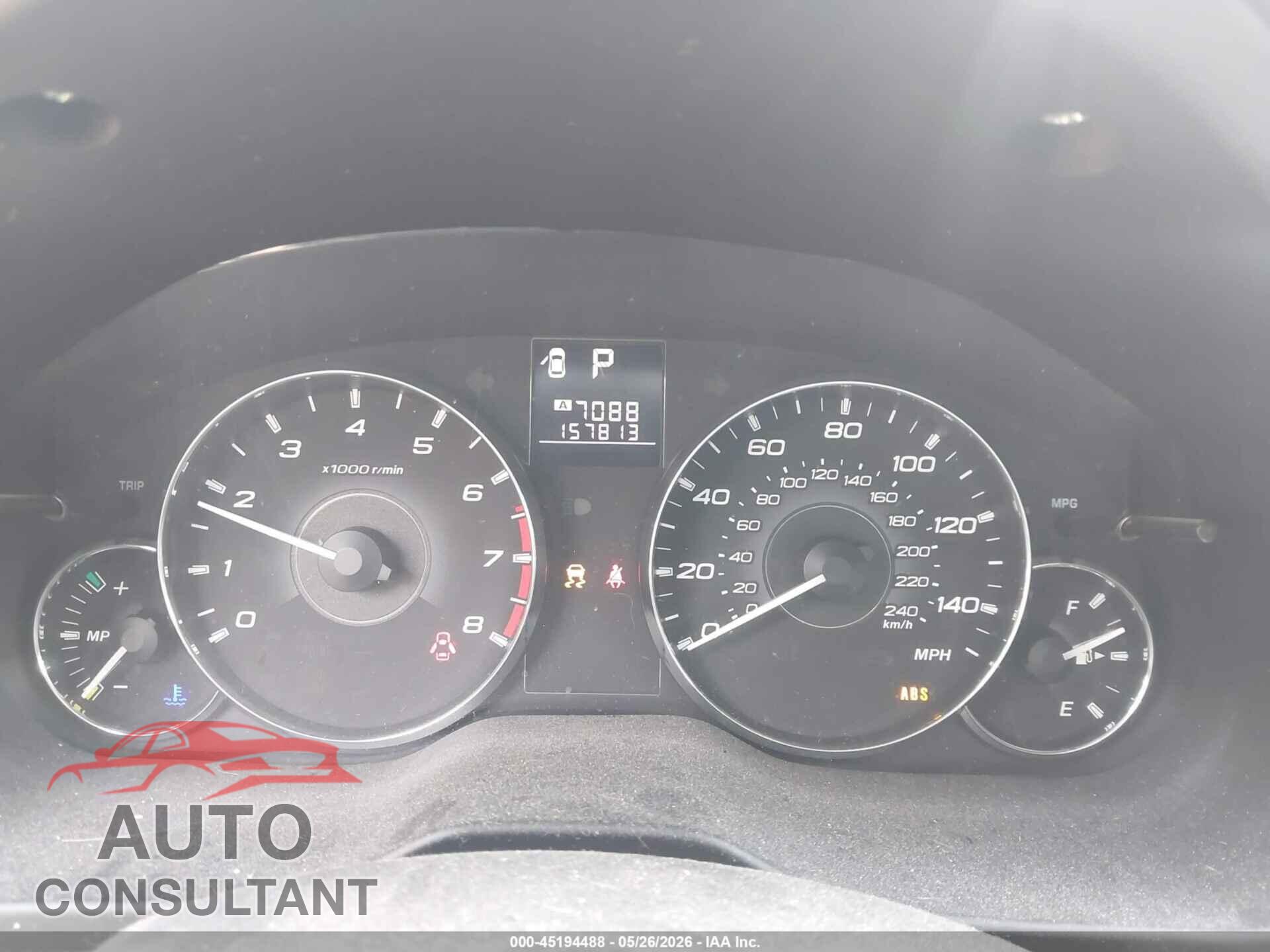 SUBARU OUTBACK 2011 - 4S4BRBLC0B3430964