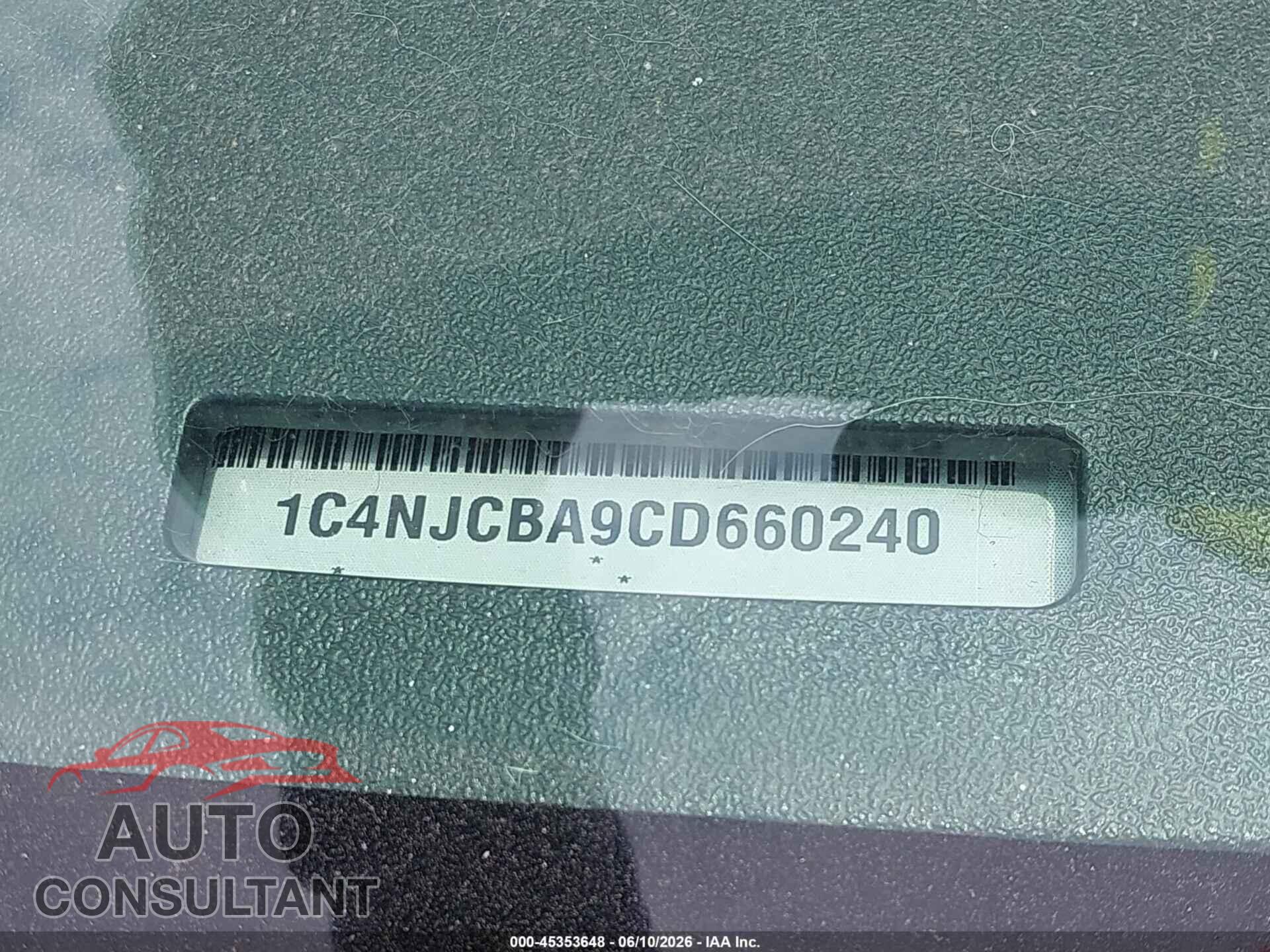 JEEP COMPASS 2012 - 1C4NJCBA9CD660240