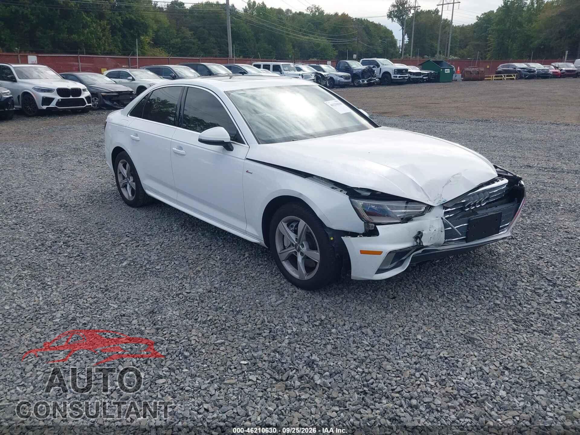 AUDI A4 2019 - WAUDNAF49KN020155