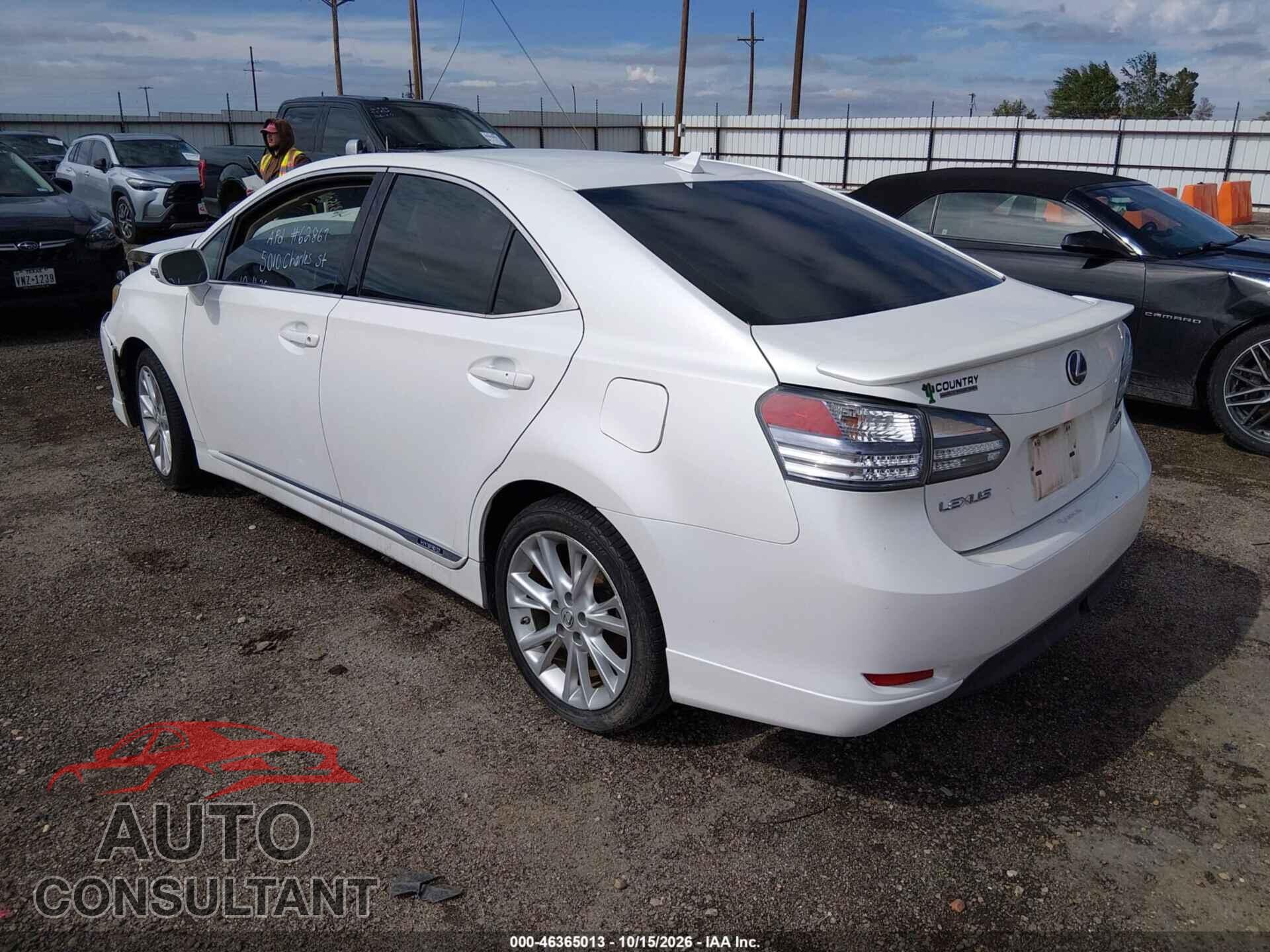 LEXUS HS 250H 2010 - JTHBB1BA9A2013641