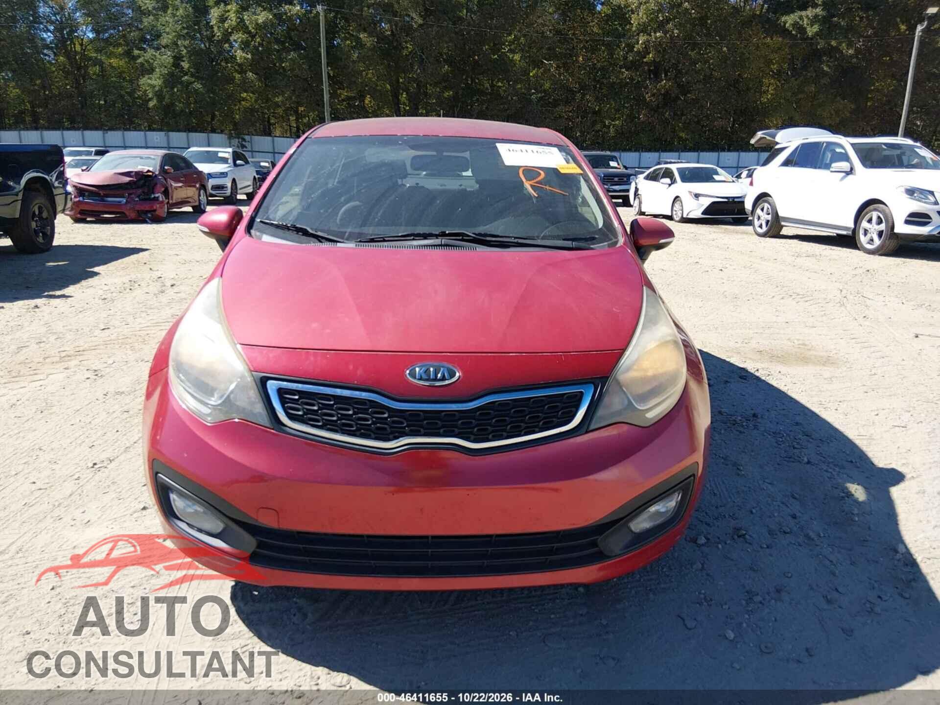 KIA RIO 2012 - KNADN4A3XC6058635