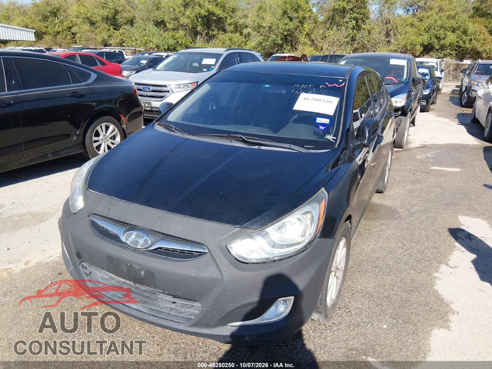 HYUNDAI ACCENT 2012 - KMHCU5AE6CU038091
