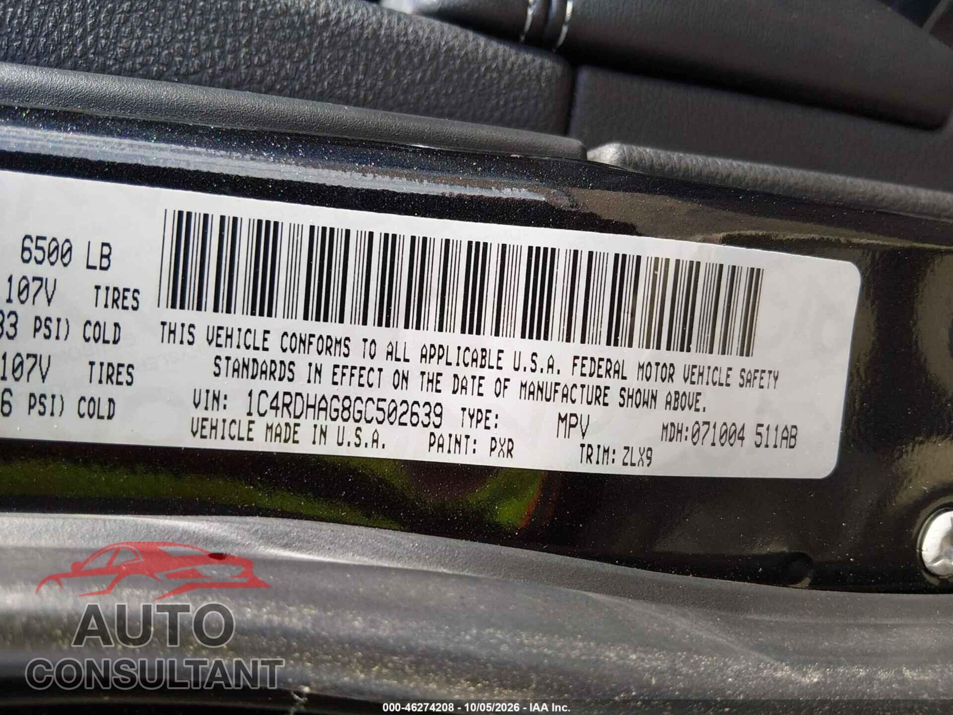 DODGE DURANGO 2016 - 1C4RDHAG8GC502639