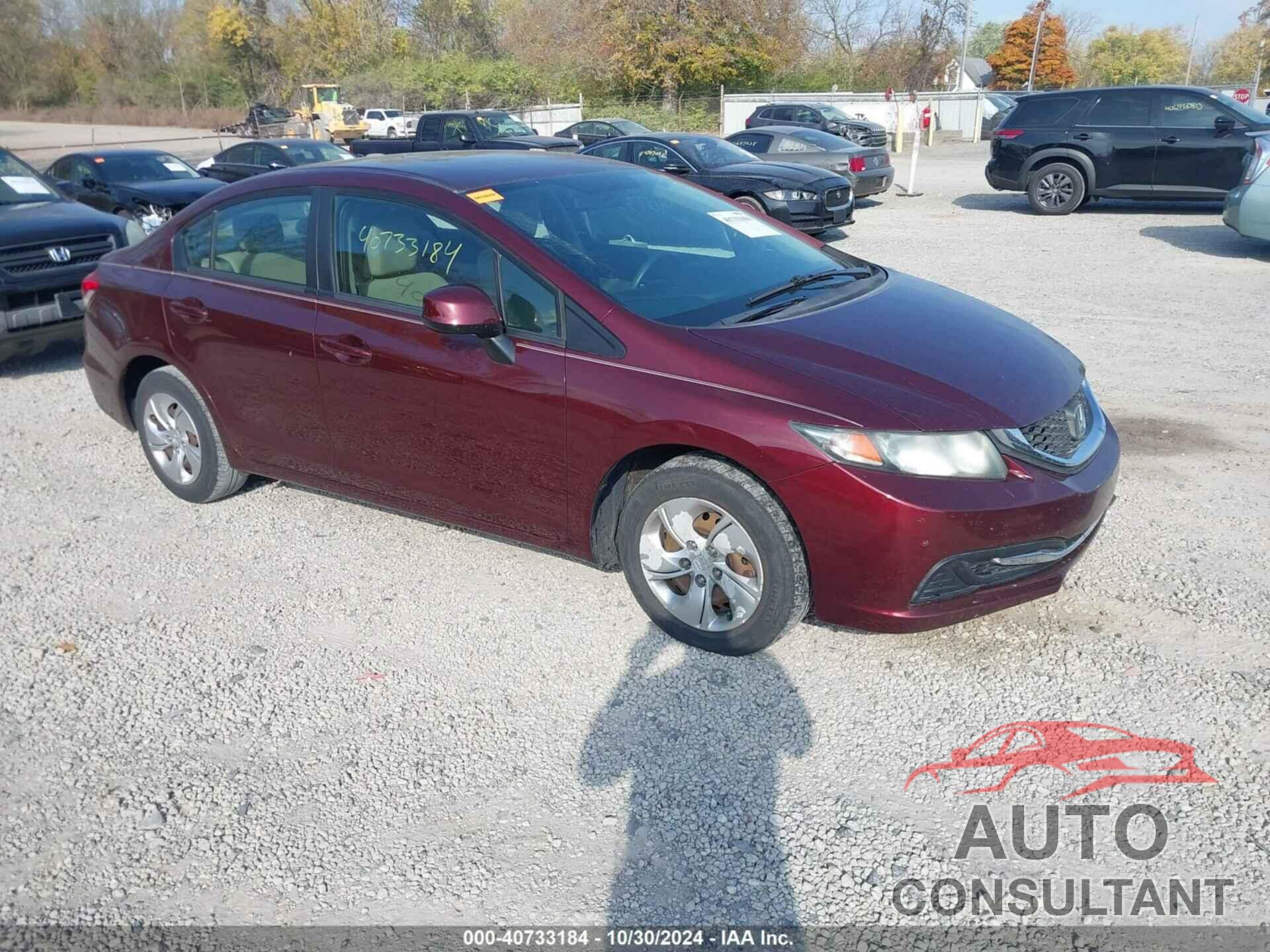 HONDA CIVIC 2013 - 19XFB2F54DE066275