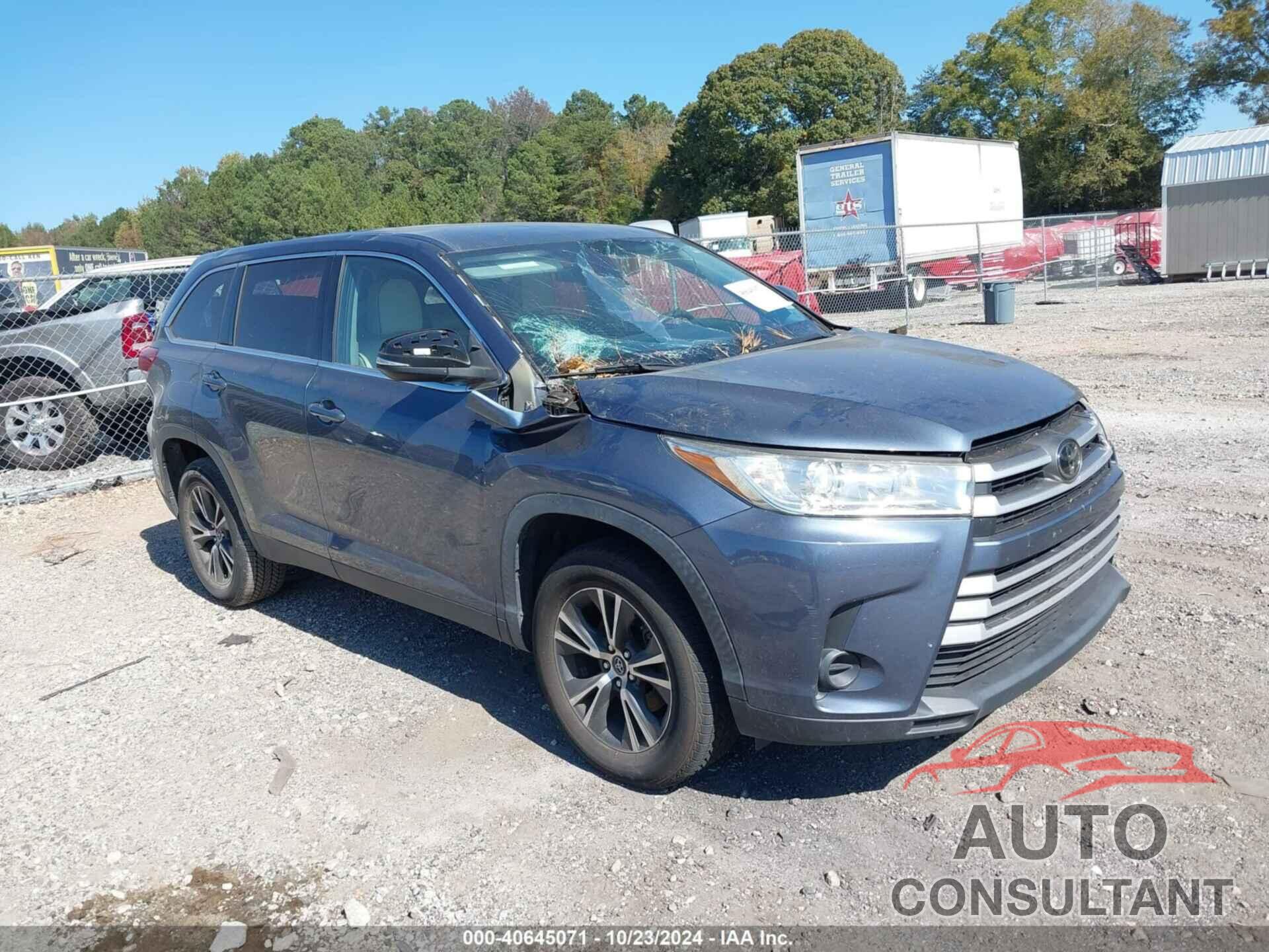 TOYOTA HIGHLANDER 2019 - 5TDZARFH7KS048813