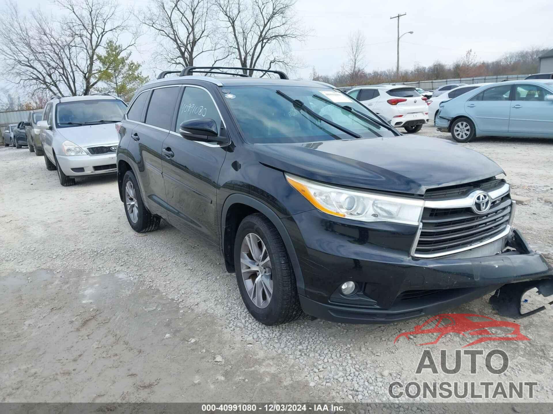 TOYOTA HIGHLANDER 2014 - 5TDJKRFH2ES021629