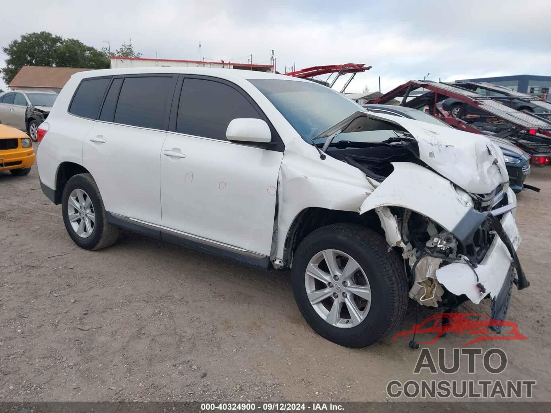 TOYOTA HIGHLANDER 2012 - 5TDZA3EH7CS017917