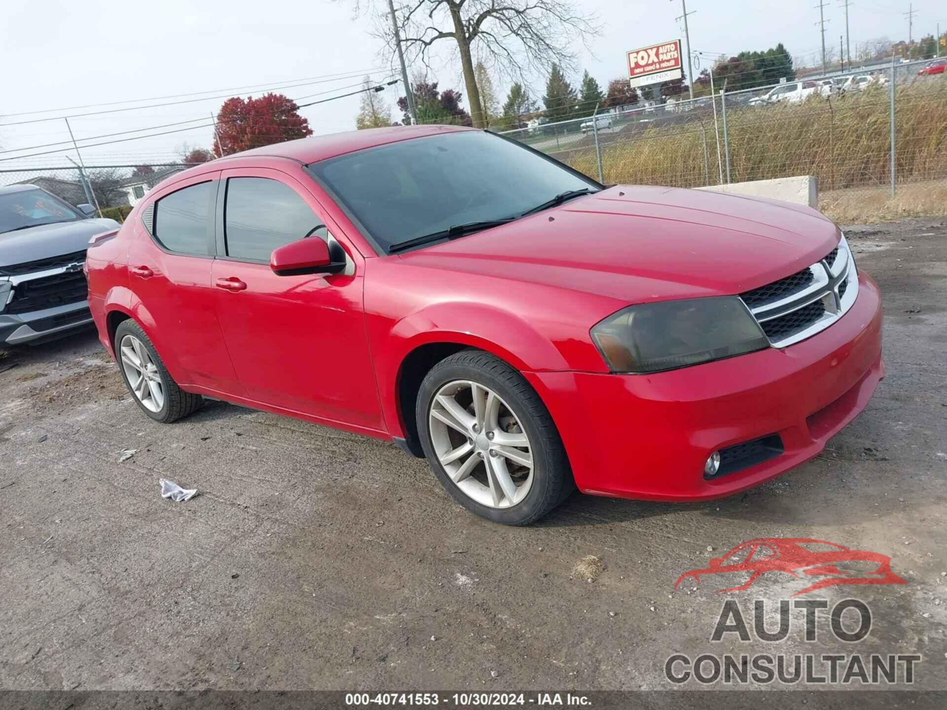 DODGE AVENGER 2011 - 1B3BD1FG9BN513777