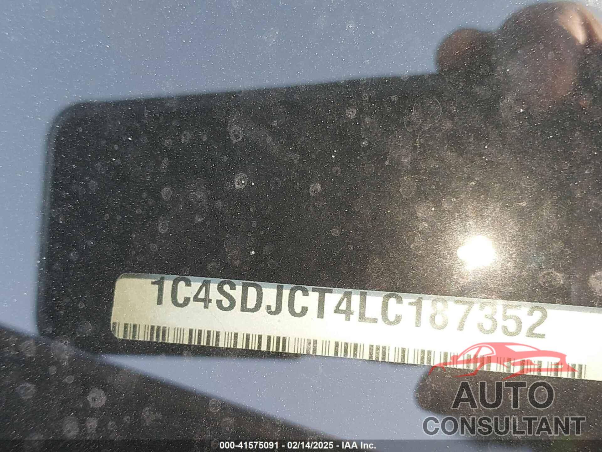 DODGE DURANGO 2020 - 1C4SDJCT4LC187352