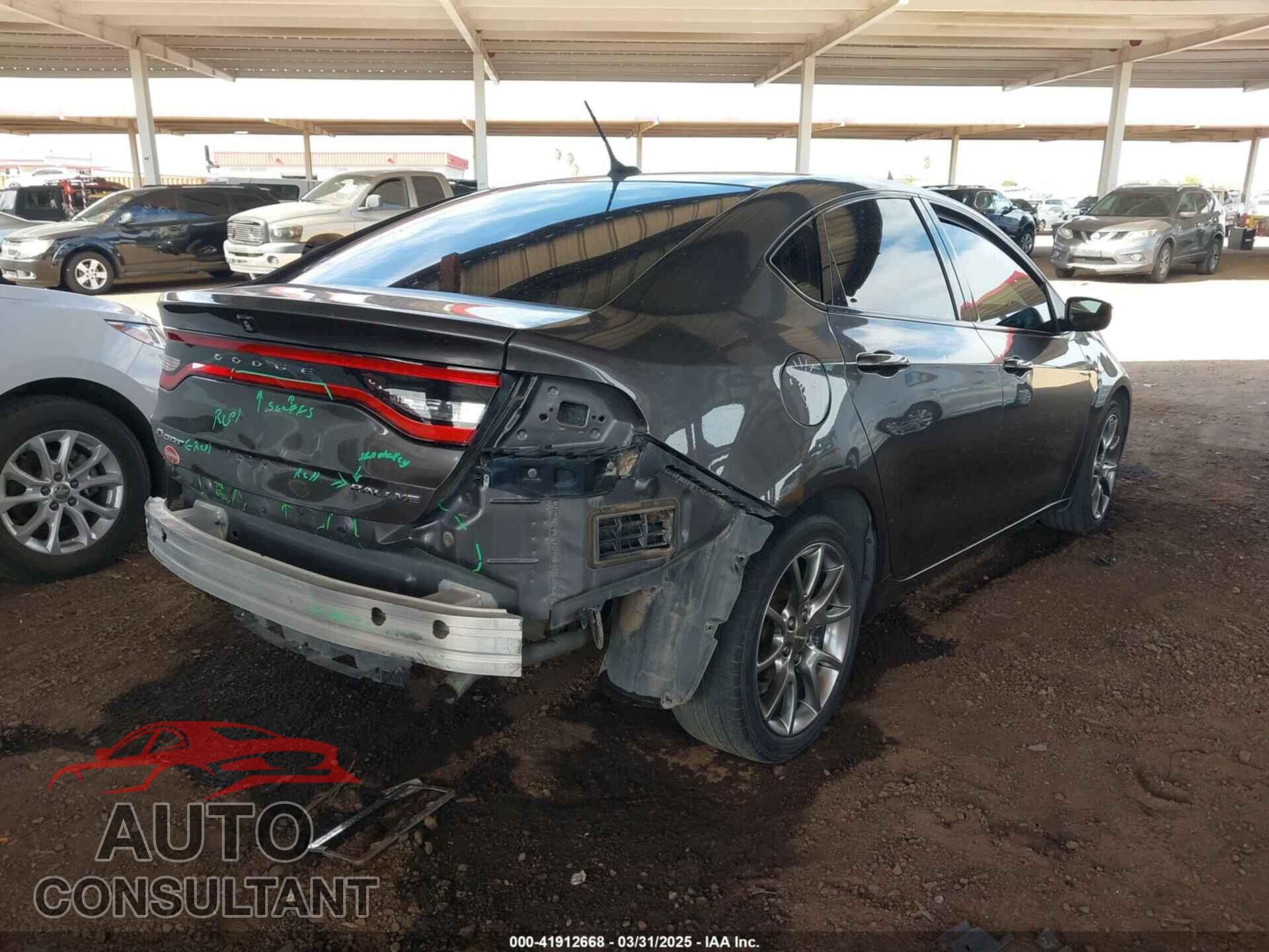 DODGE DART 2015 - 1C3CDFBB0FD174255