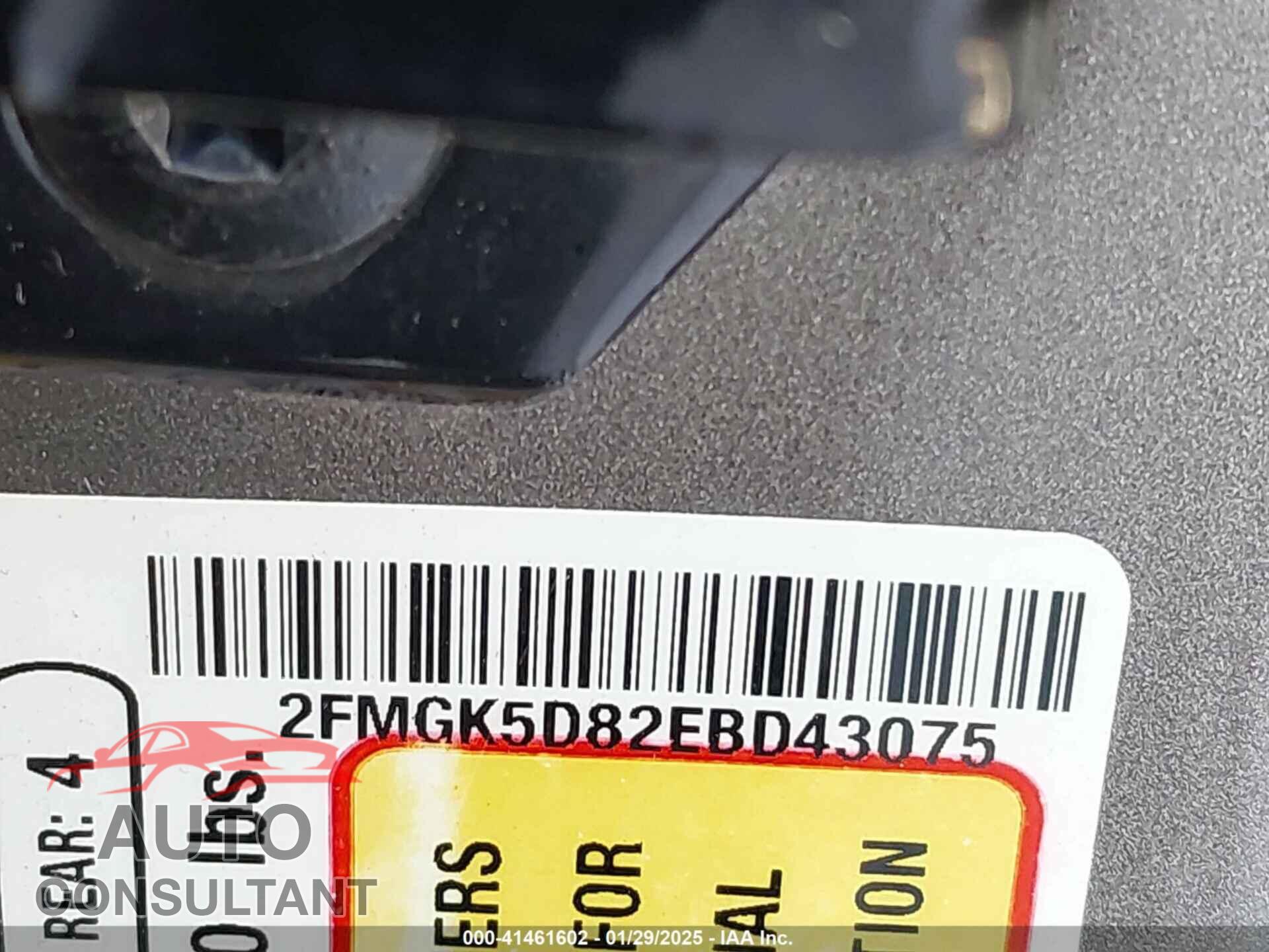 FORD FLEX 2014 - 2FMGK5D82EBD43075