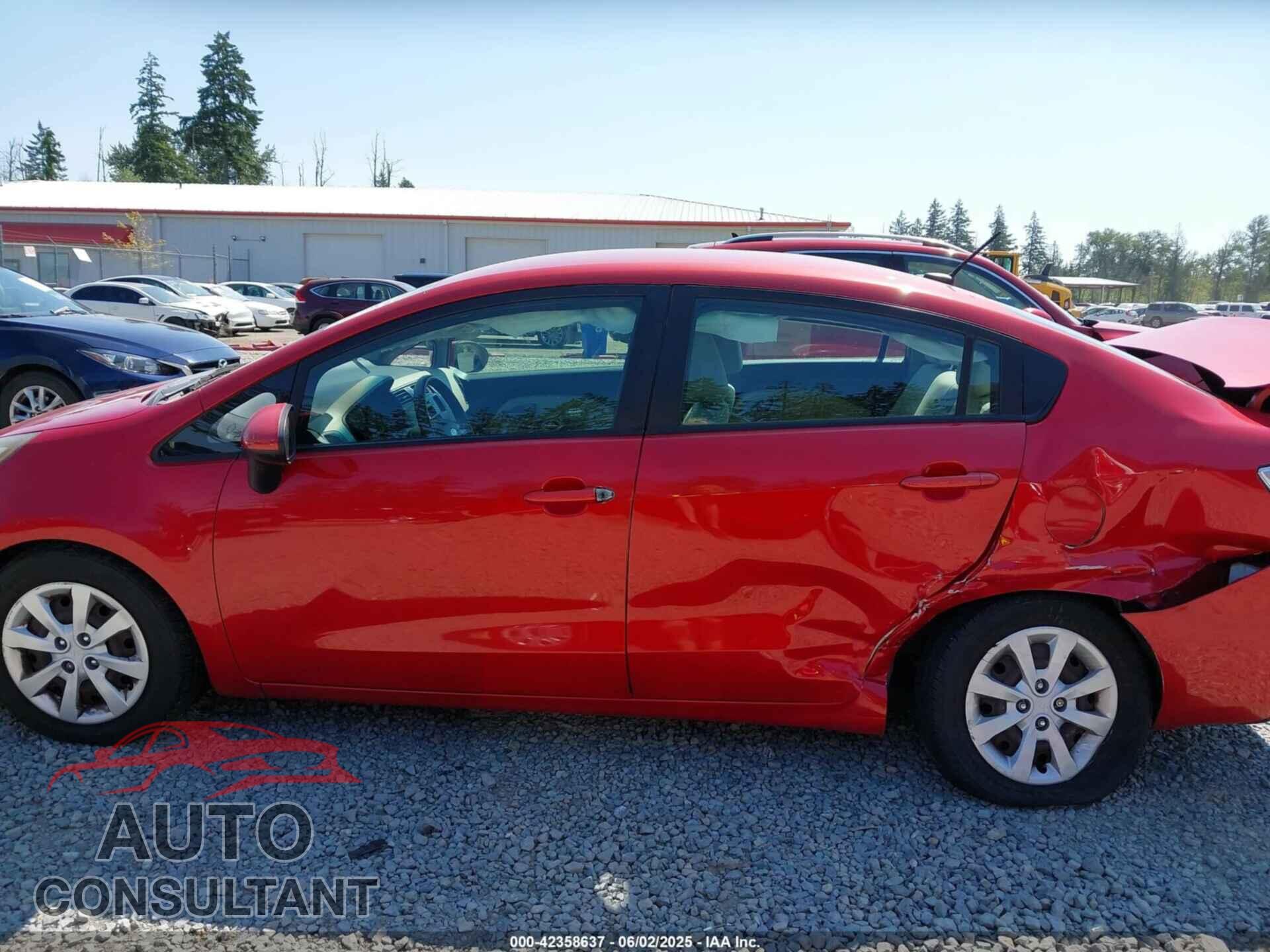 KIA RIO 2012 - KNADM4A3XC6044656