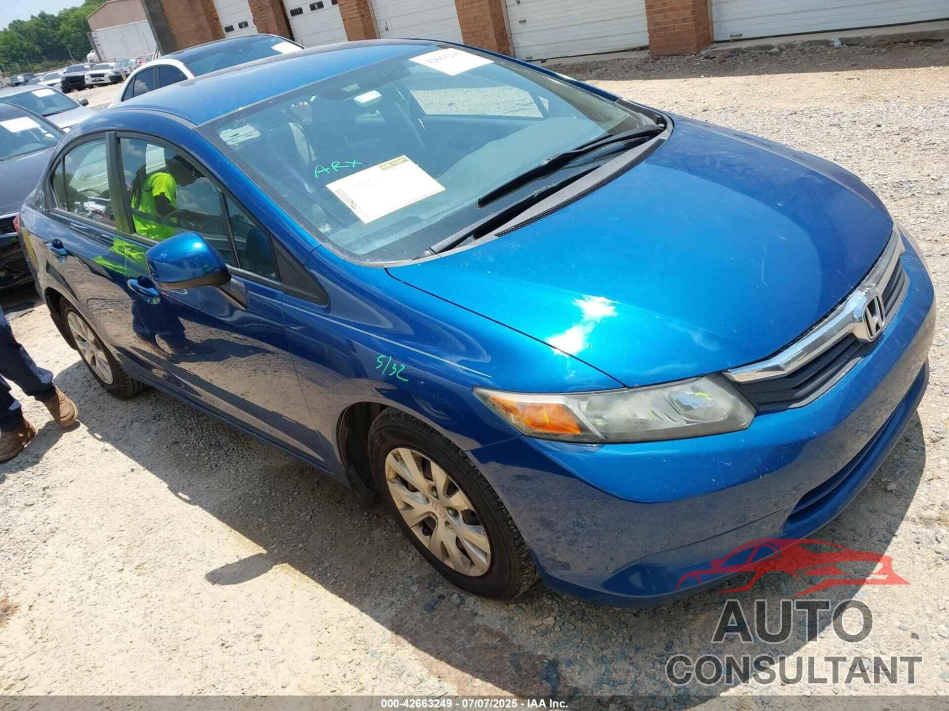 HONDA CIVIC 2012 - 19XFB2F51CE072467