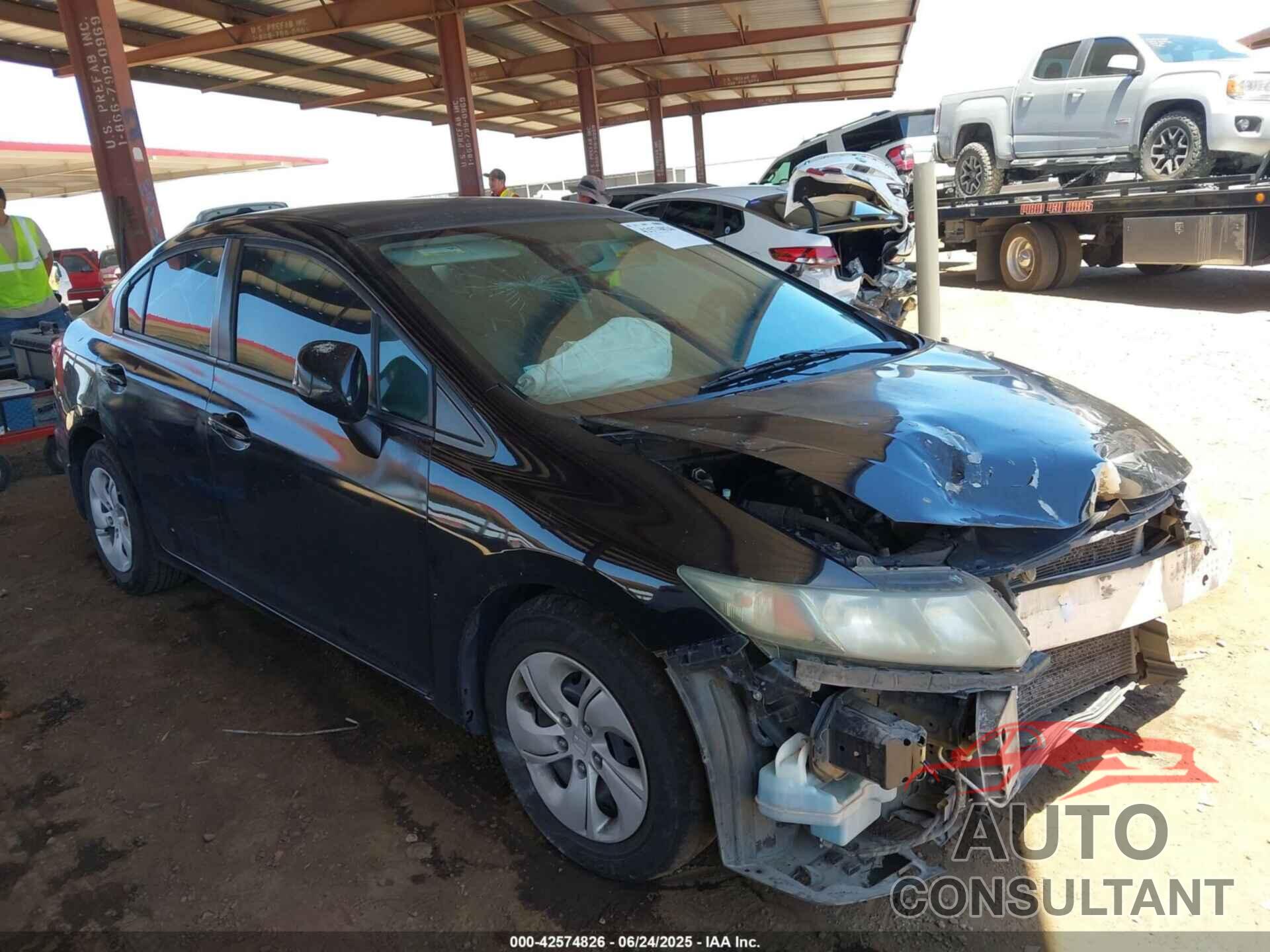 HONDA CIVIC 2013 - 2HGFB2F5XDH524679