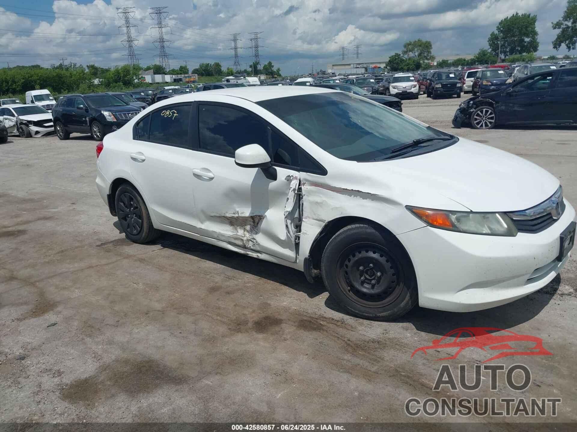 HONDA CIVIC 2012 - 19XFB2F59CE093664