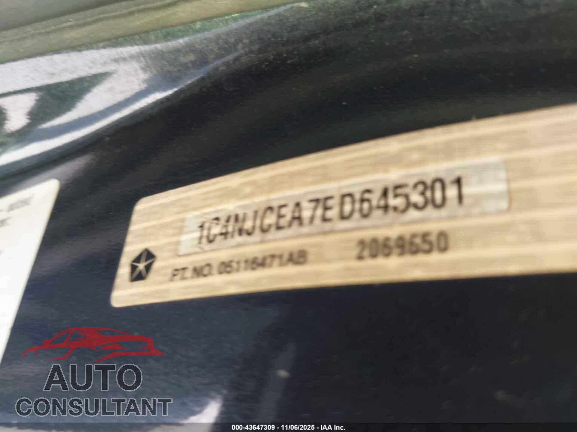 JEEP COMPASS 2014 - 1C4NJCEA7ED645301